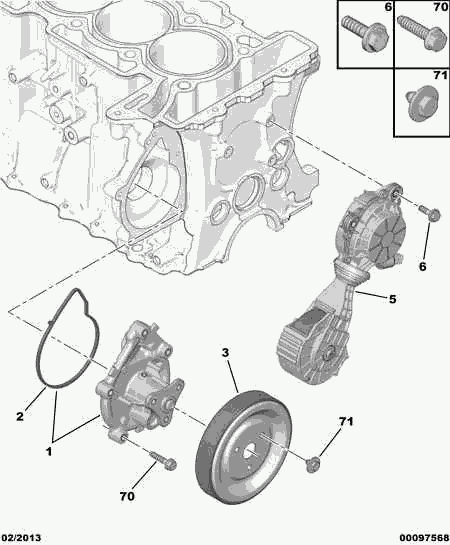 PEUGEOT 98 015 733 80 - Vesipumppu inparts.fi