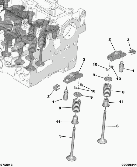 CITROËN 0956.63 - Tiiviste, venttiilivarsi inparts.fi