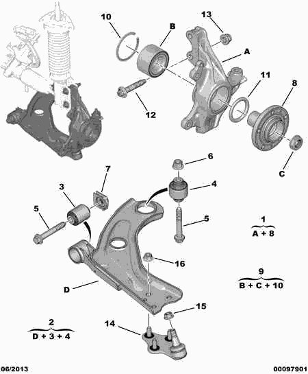 Vauxhall 98 034 340 80 - FRONT TRIANGLE ARM BALL-JOINT inparts.fi