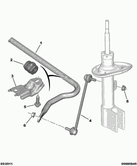 CITROËN 5087 77 - Tanko, kallistuksenvaimennin inparts.fi