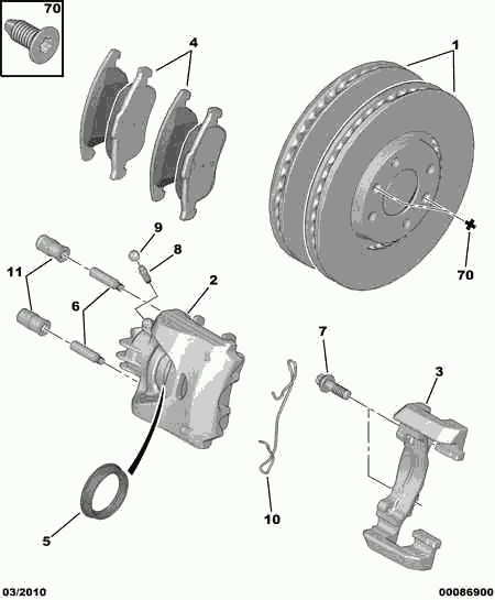 CITROËN 4254 C0 - Jarrupala, levyjarru inparts.fi