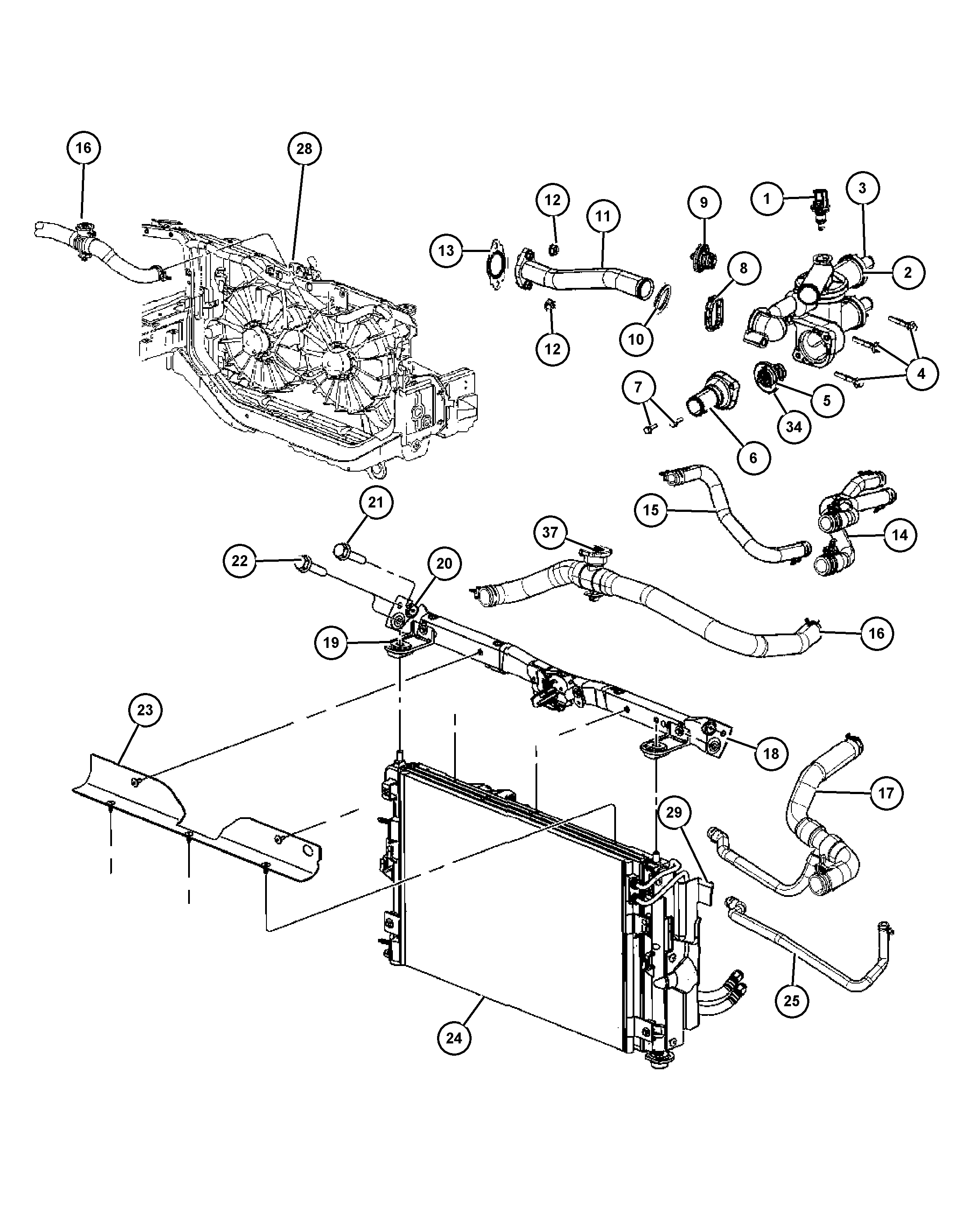 Chrysler 68 000 800 AA - Termostaatti, jäähdytysneste inparts.fi