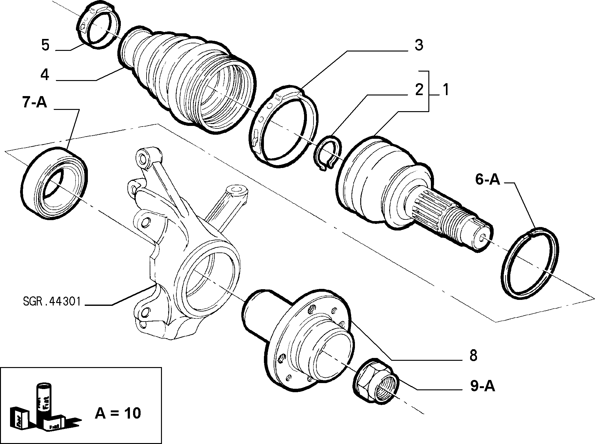 FIAT 71714466 - Pyöränlaakerisarja inparts.fi