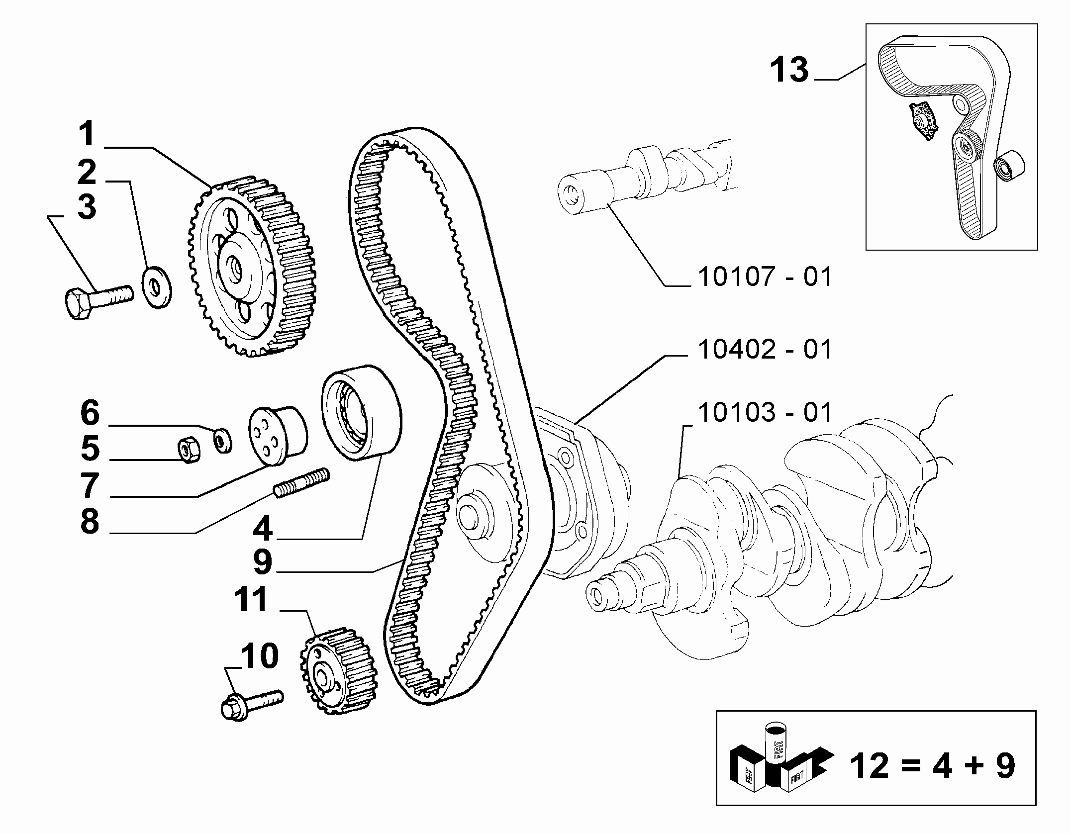 FIAT 71771594 - Vesipumppu + jakohihnasarja inparts.fi