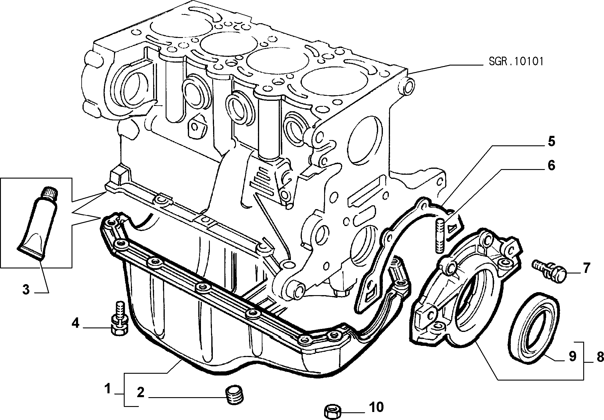 FIAT 7734022 - Kierretulppa, öljypohja inparts.fi