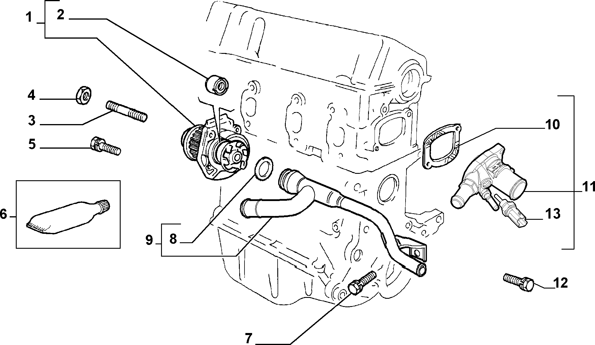 Chrysler 55184081 - Vesipumppu inparts.fi