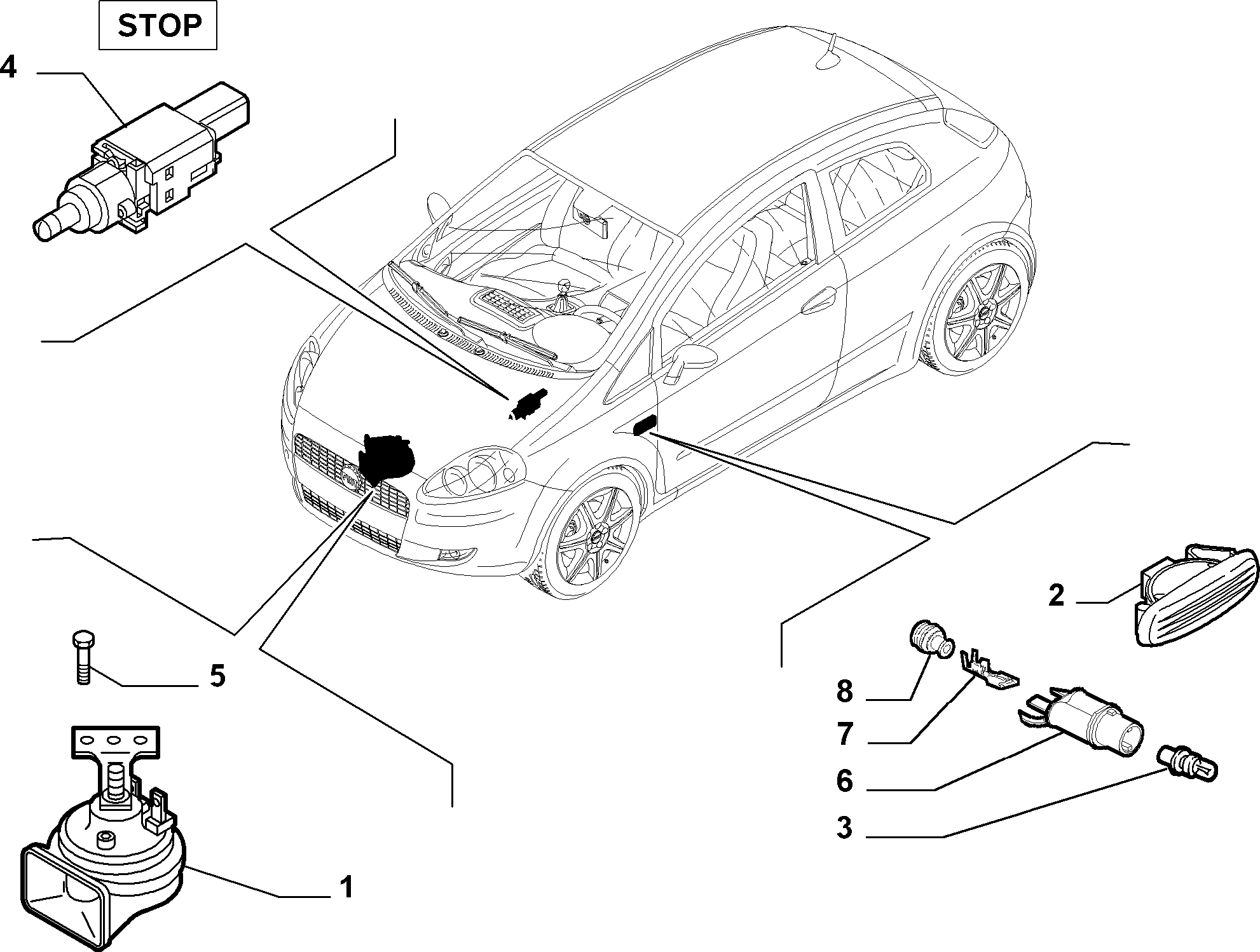 Opel 55701395 - Jarruvalokatkaisin inparts.fi