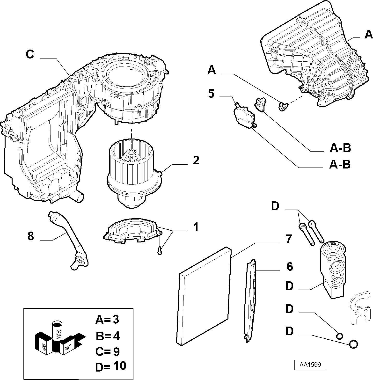 FIAT 77363896 - Höyrystin, ilmastointilaite inparts.fi