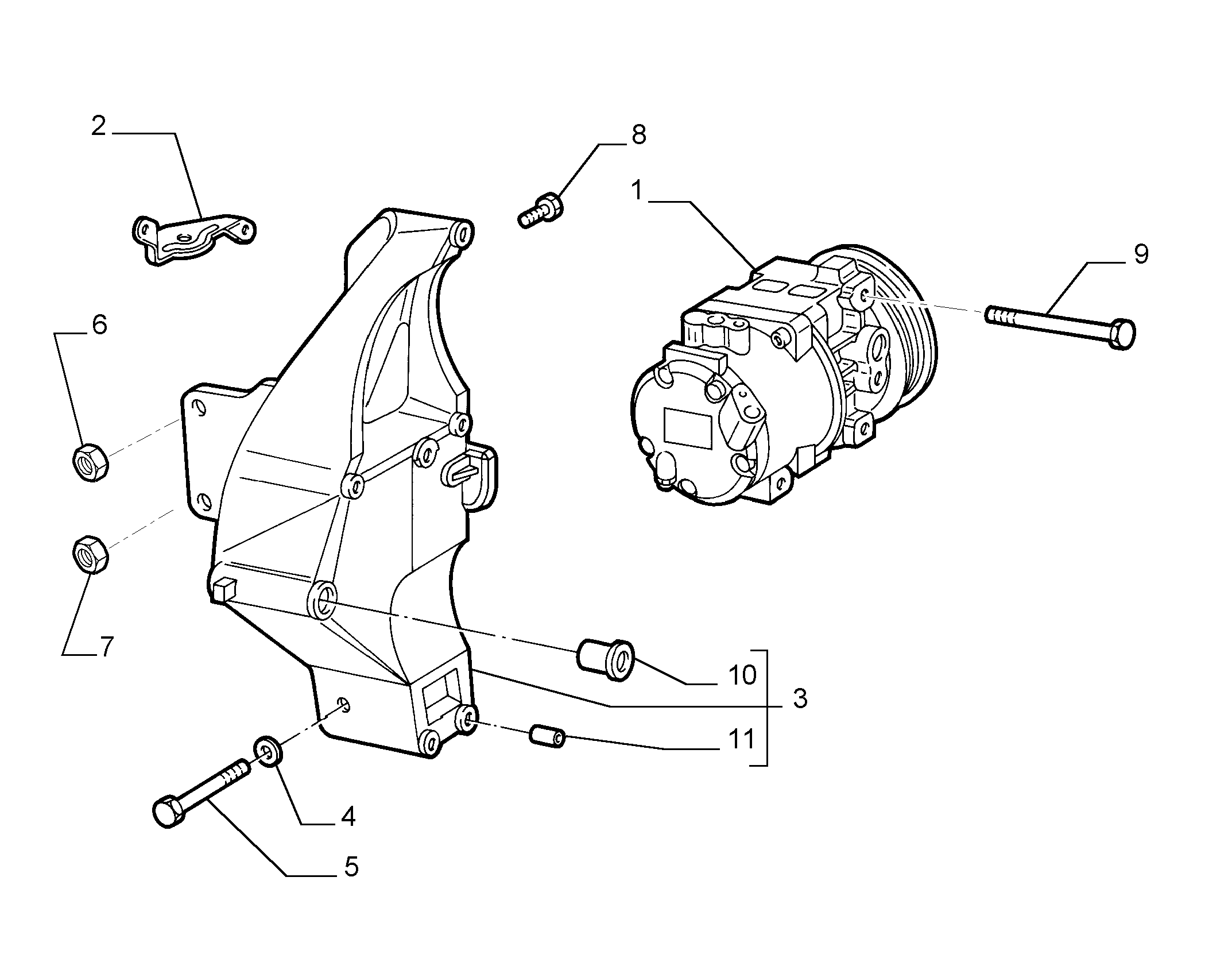 Chrysler 55194880 - Kompressori, ilmastointilaite inparts.fi