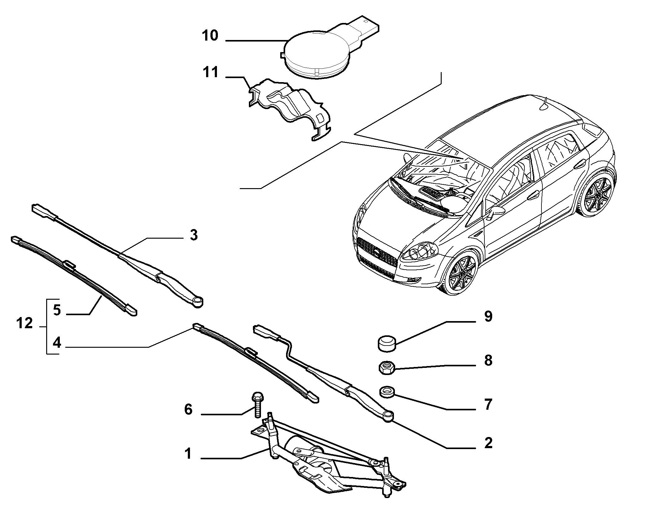 FIAT 5170 1423 - WIPER ARM RH inparts.fi