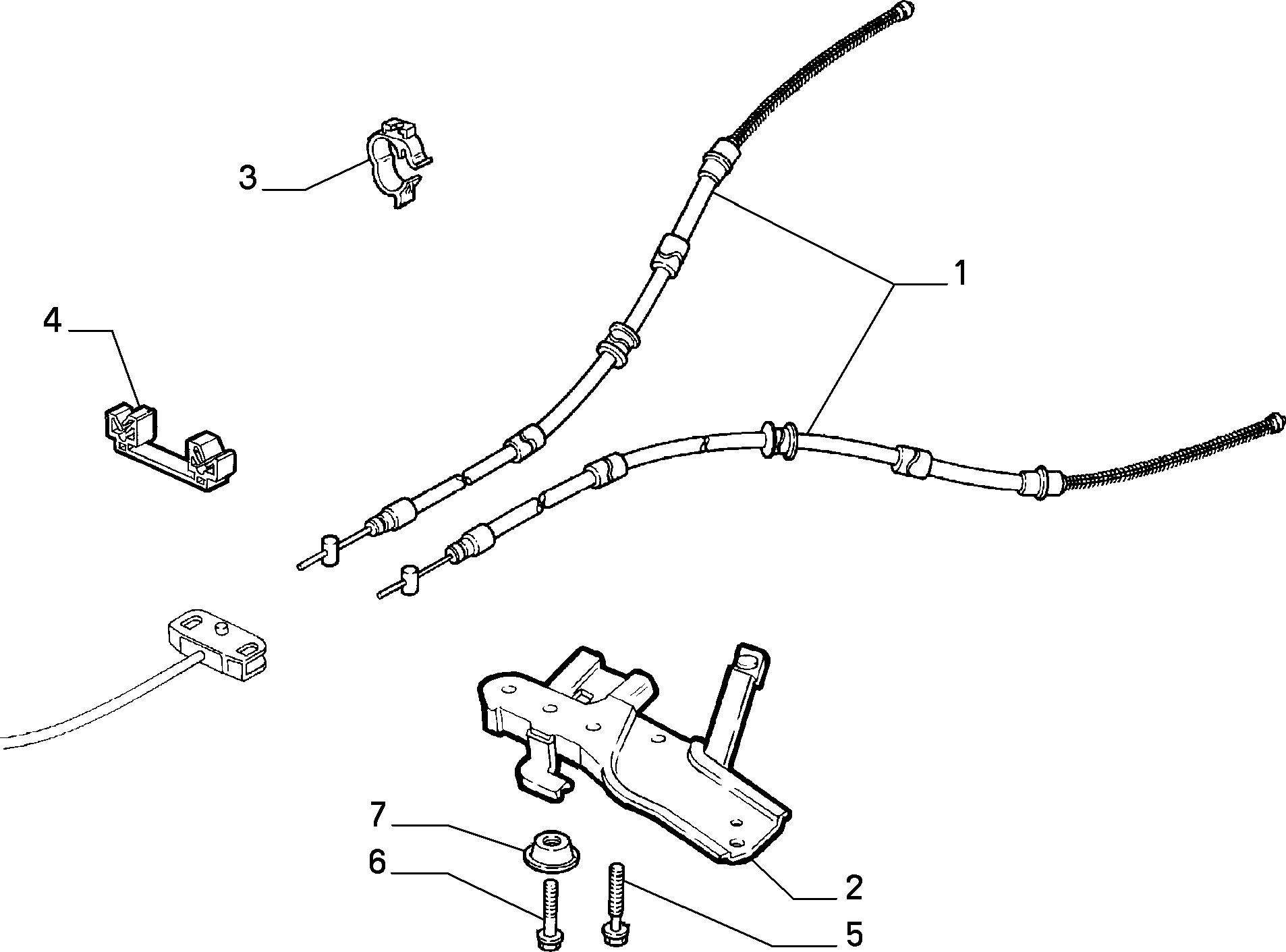 FIAT 7791231 - Vaijeri, seisontajarru inparts.fi