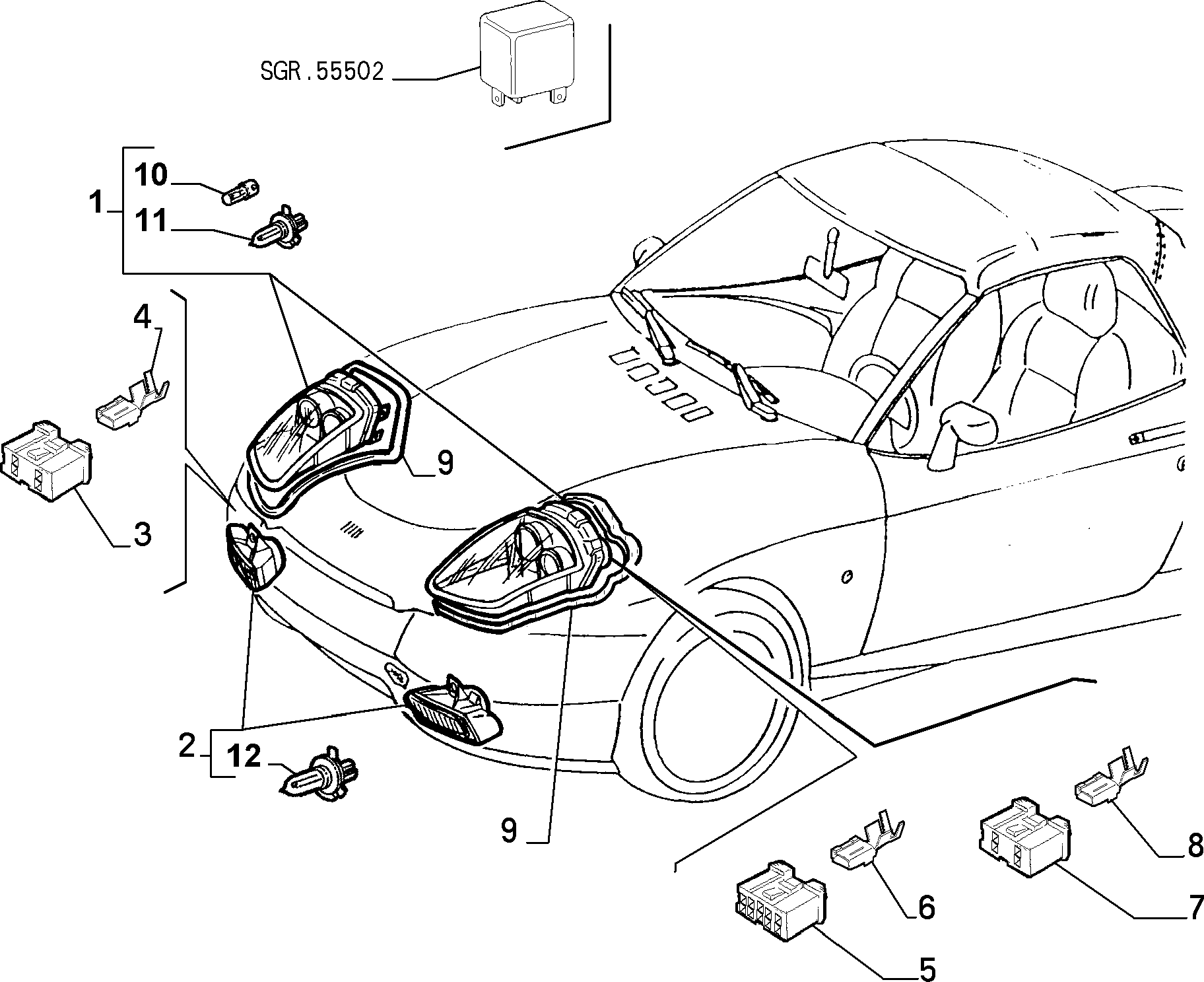 FIAT 14151090 - BULB H1-55W inparts.fi