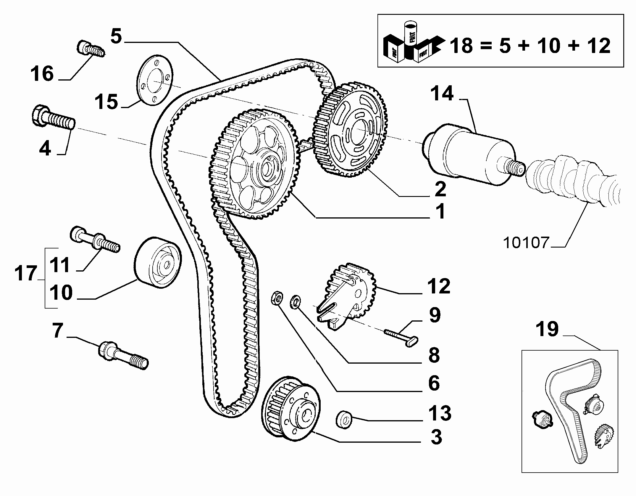 FIAT 60664403 - Ohjainrulla, hammashihna inparts.fi