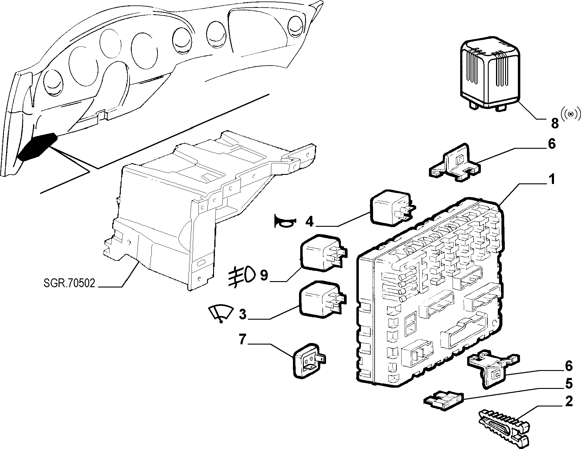 FIAT 46520412 - Rele, lähivalo inparts.fi