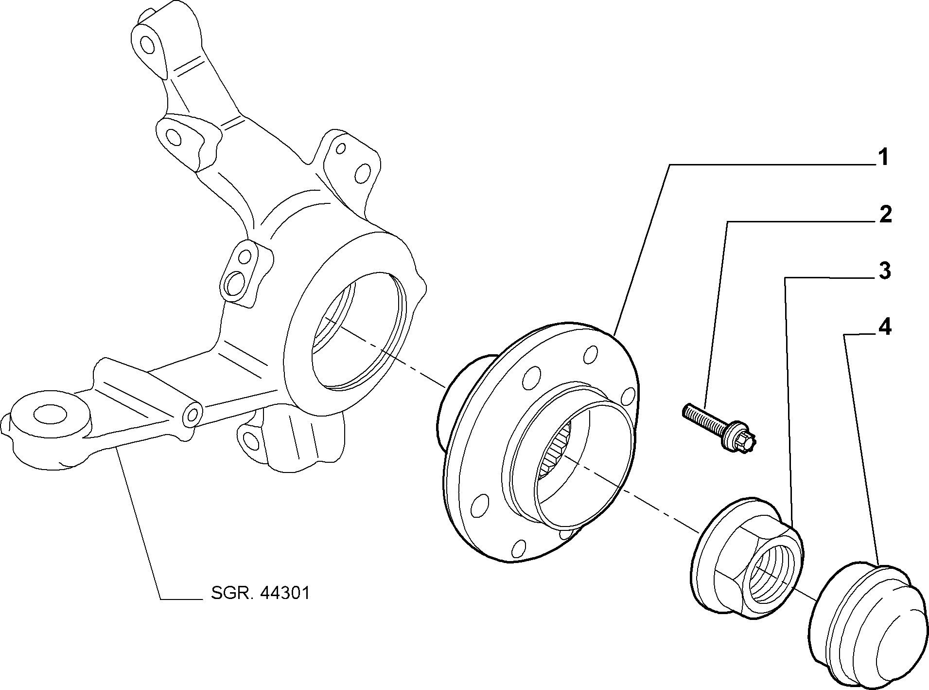 FIAT 51704383 - Pyöränlaakerisarja inparts.fi