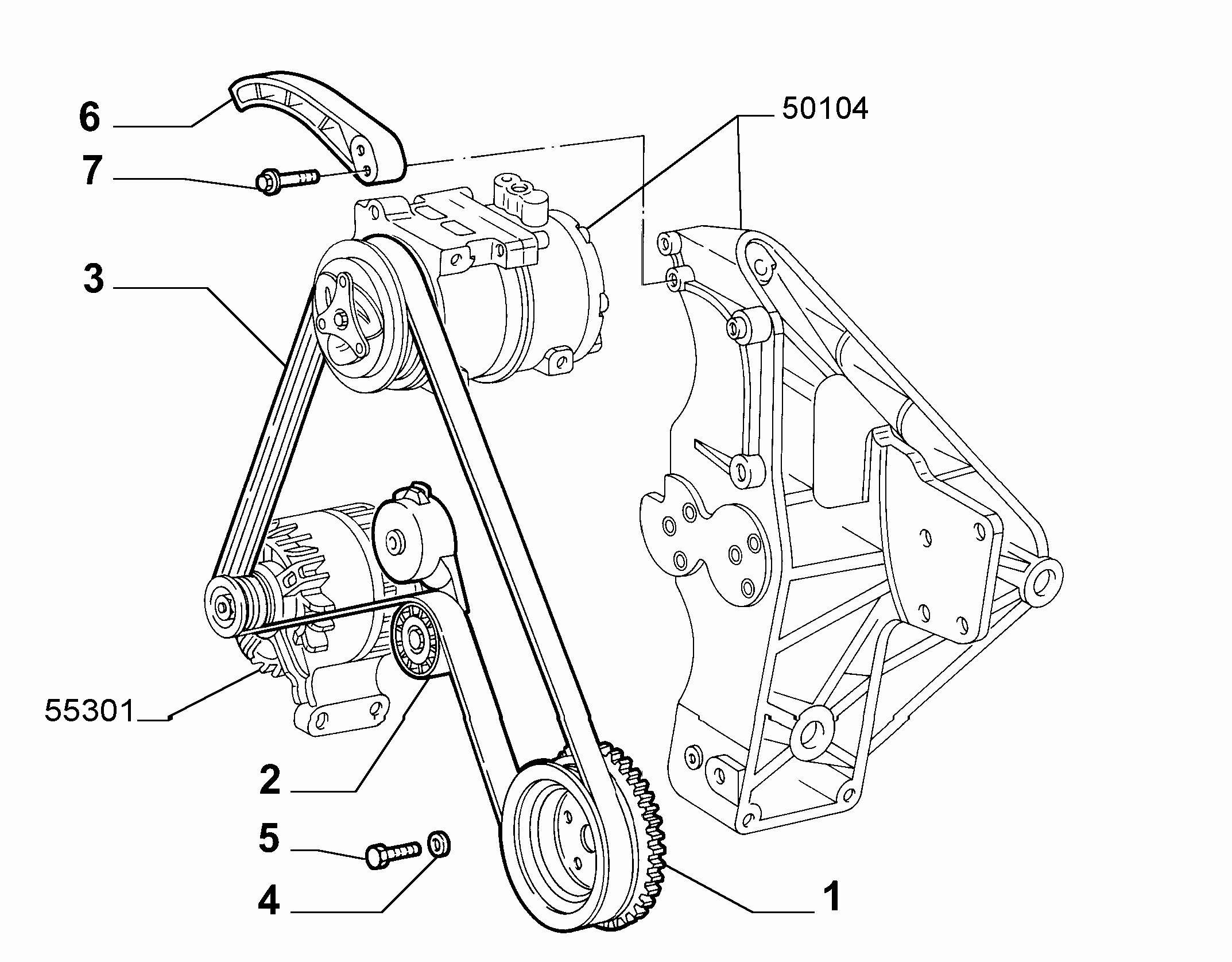 FIAT 55232827 - Ohjainrulla, moniurahihna inparts.fi