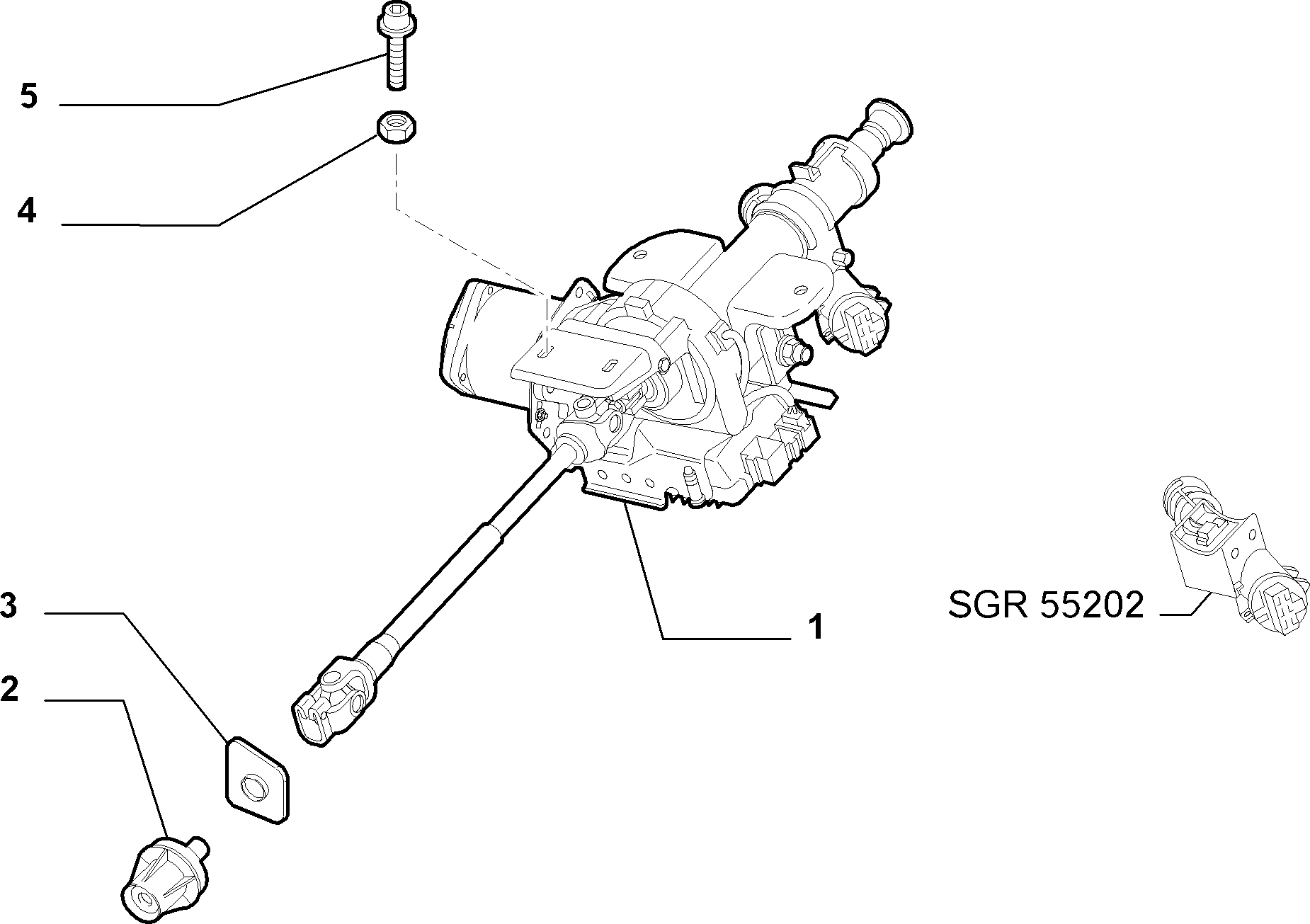 FIAT 51 754 448 - Ohjauspylväs inparts.fi