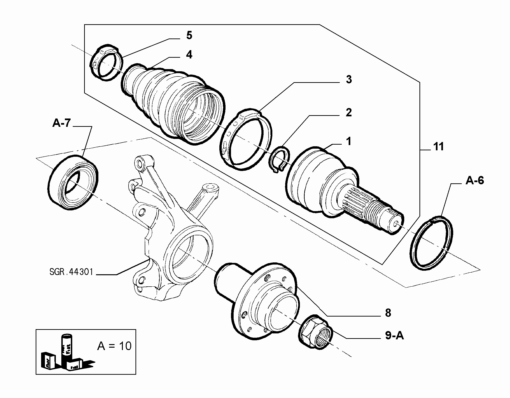 FIAT 51753790 - Pyöränlaakerisarja inparts.fi