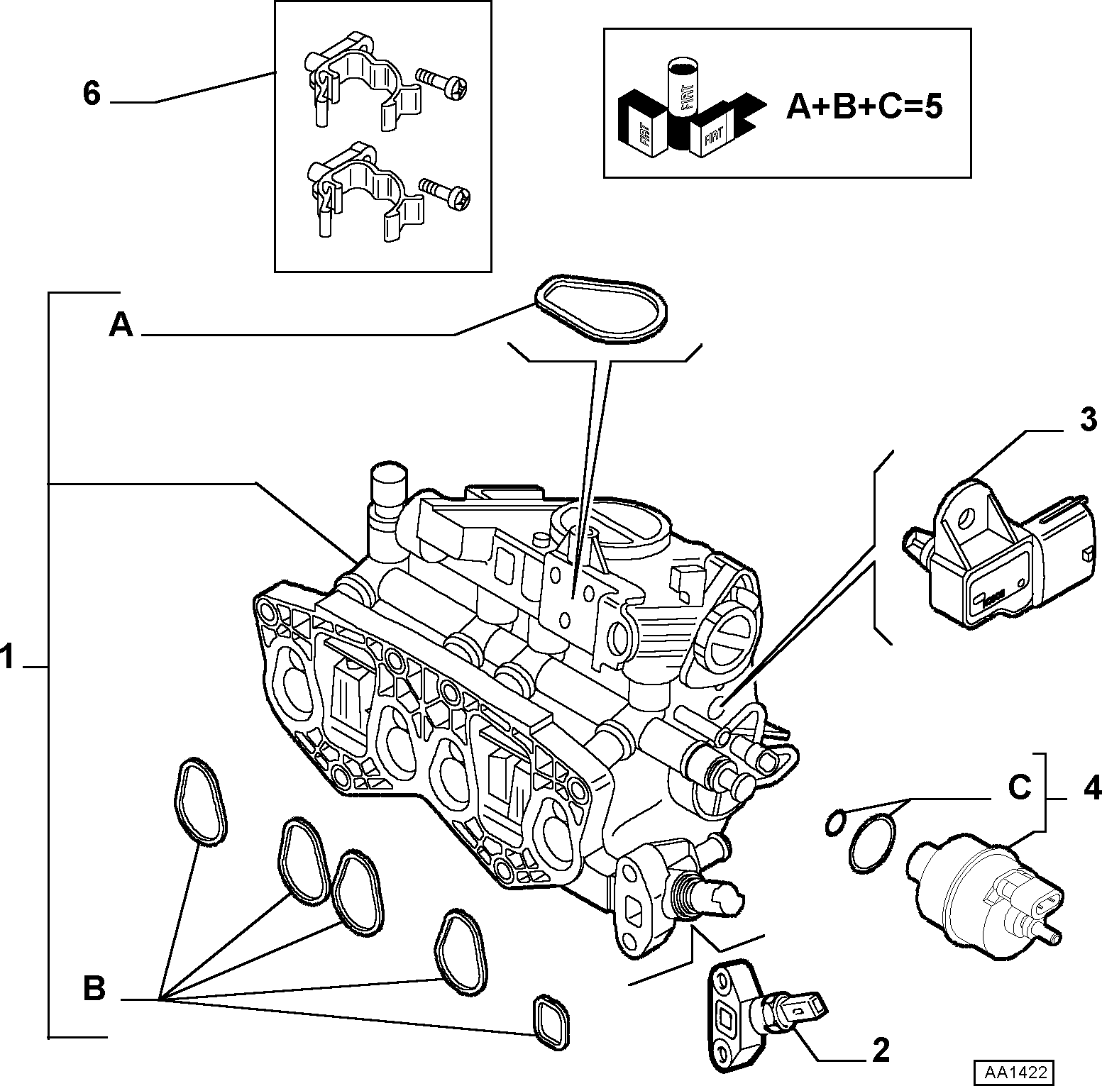 FIAT 71719393 - Tunnistin, jäähdytysnesteen lämpötila inparts.fi