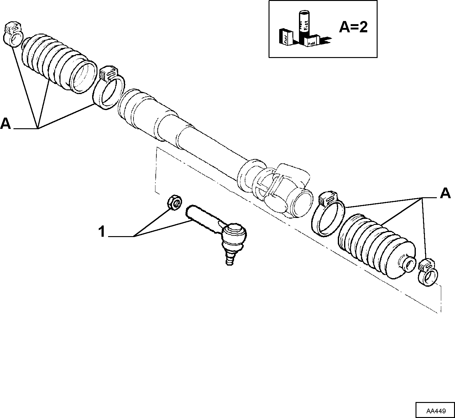 FIAT 994 6949 - Raidetangon pää inparts.fi