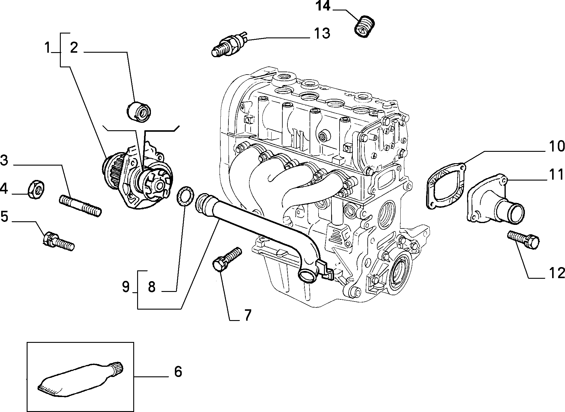 FIAT 46422512 - Vesipumppu inparts.fi