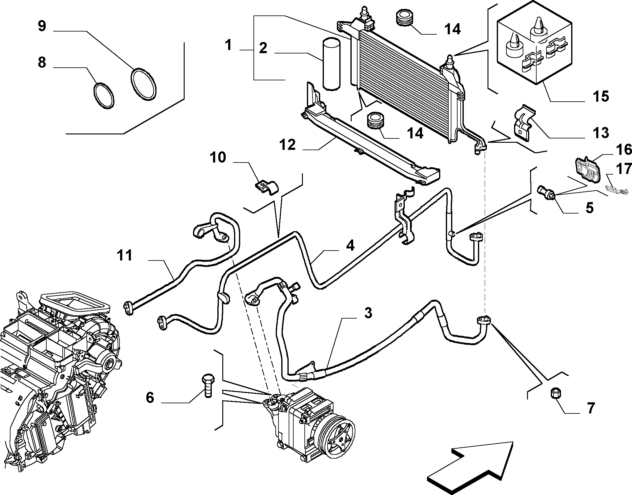 CITROËN 71740363 - Kuivain, ilmastointilaite inparts.fi