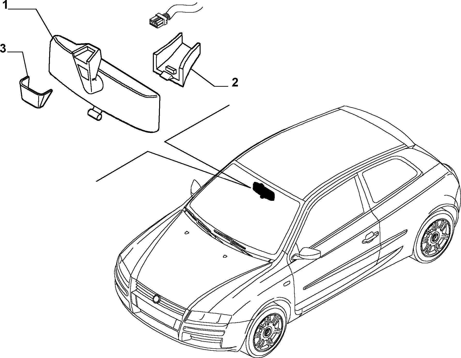 FIAT 735306983 - Peililasi, ulkopeili inparts.fi