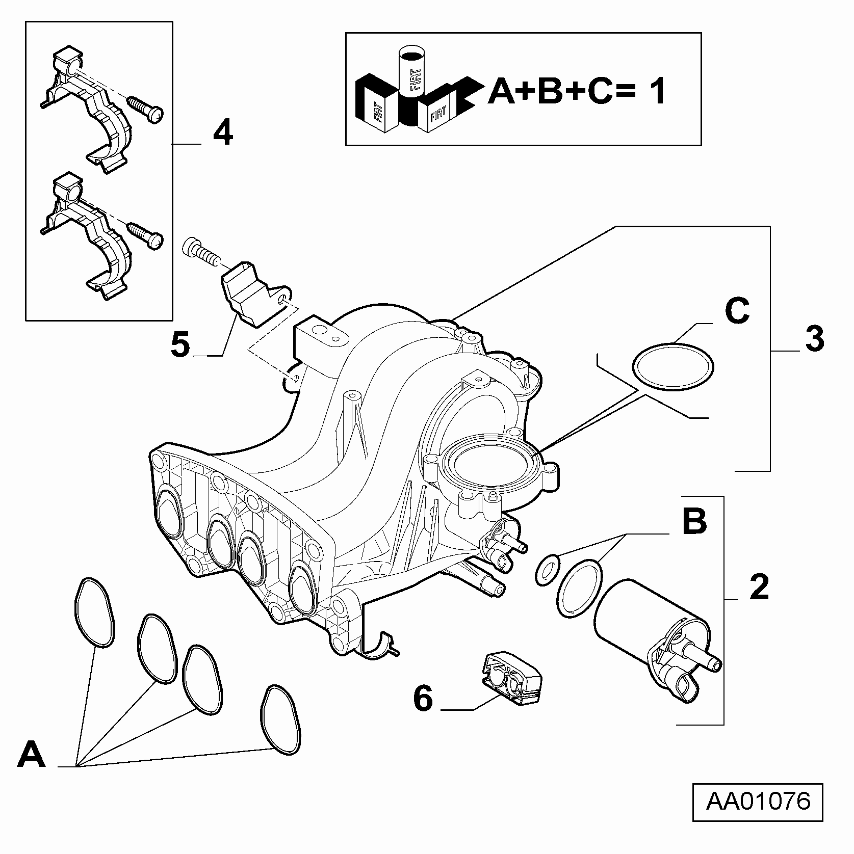 FIAT 77364869 - Tunnistin, ahtopaine inparts.fi