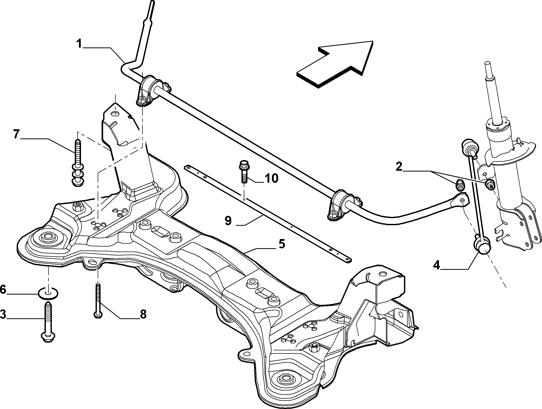 FORD 51801136 - Tanko, kallistuksenvaimennin inparts.fi