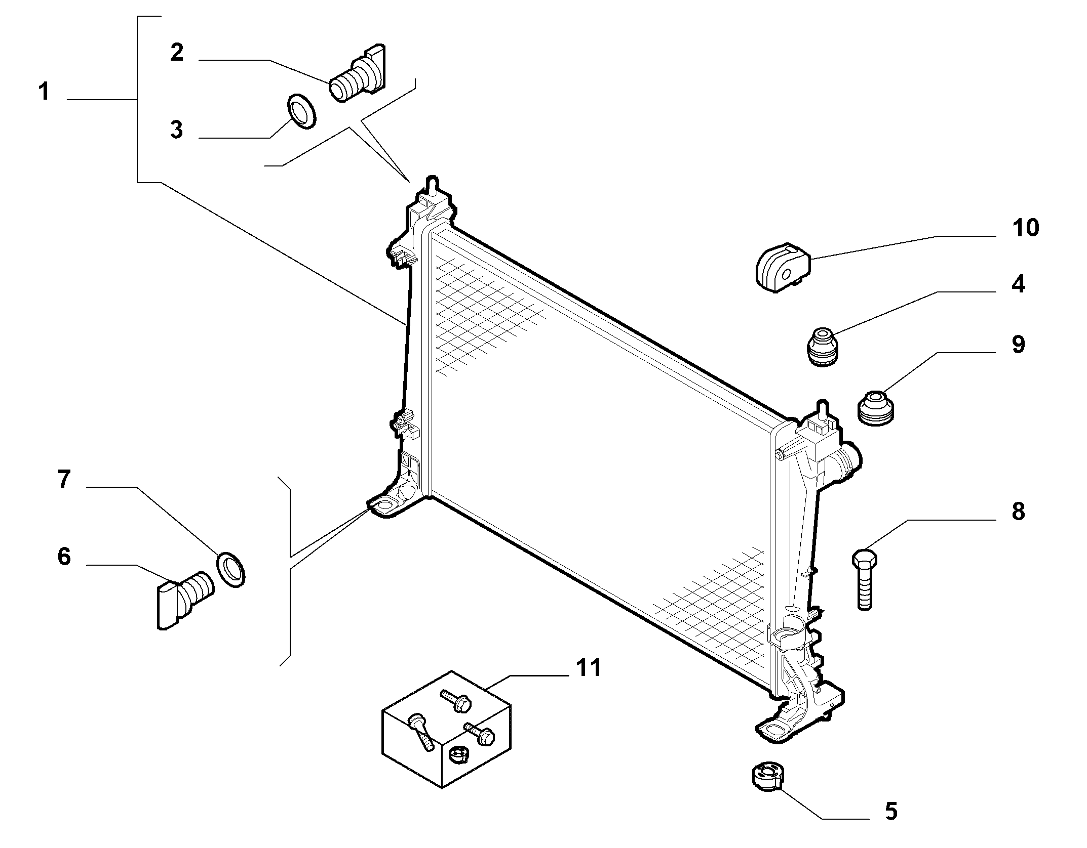 Opel 51896964 - Jäähdytin,moottorin jäähdytys inparts.fi