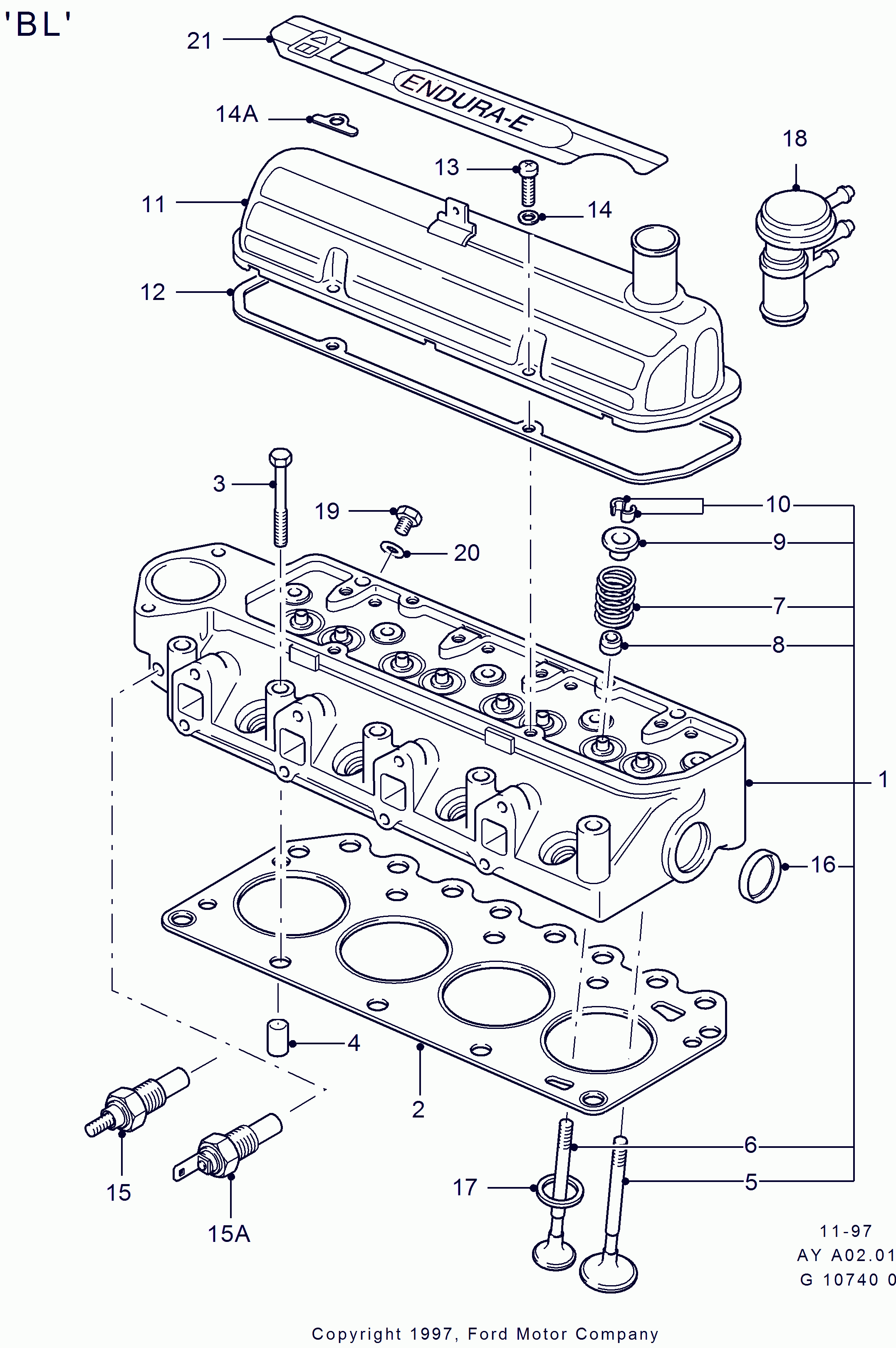 FORD 1 000 389 - Tiiviste, sylinterikansi inparts.fi