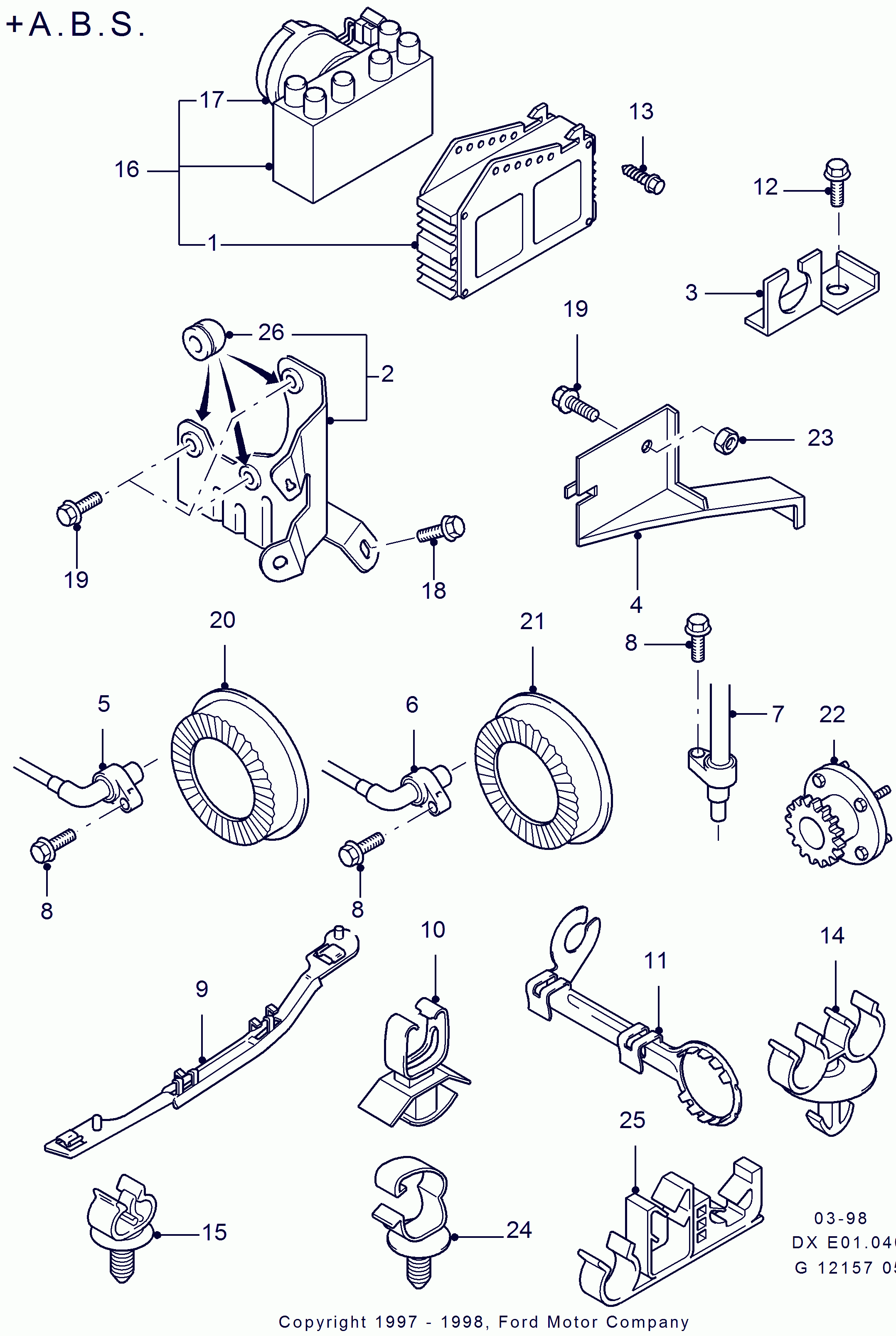 FORD 1 011 798 - ABS-anturi inparts.fi