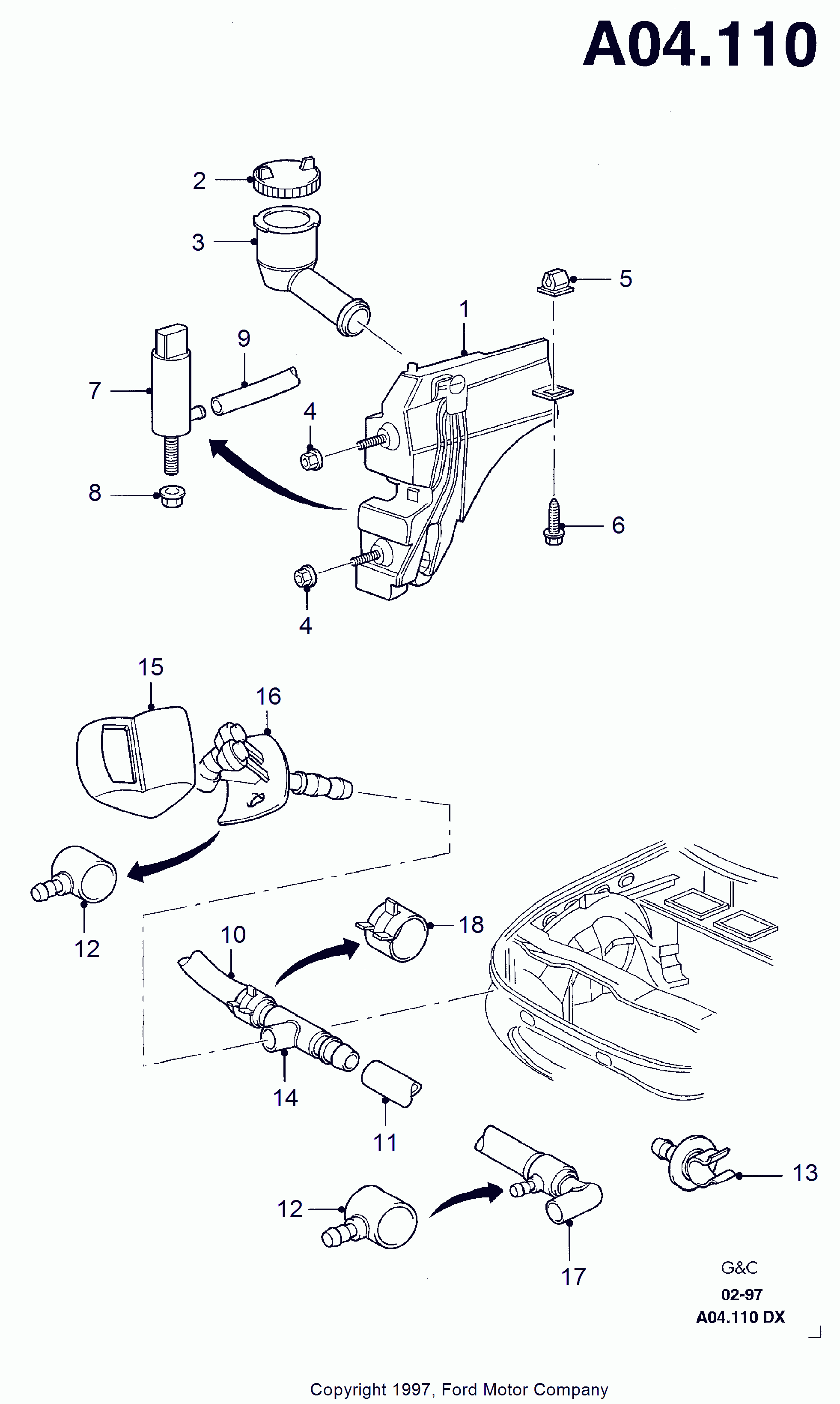 FORD 6 729 803 - Ajovalojenpesu-pumppu inparts.fi