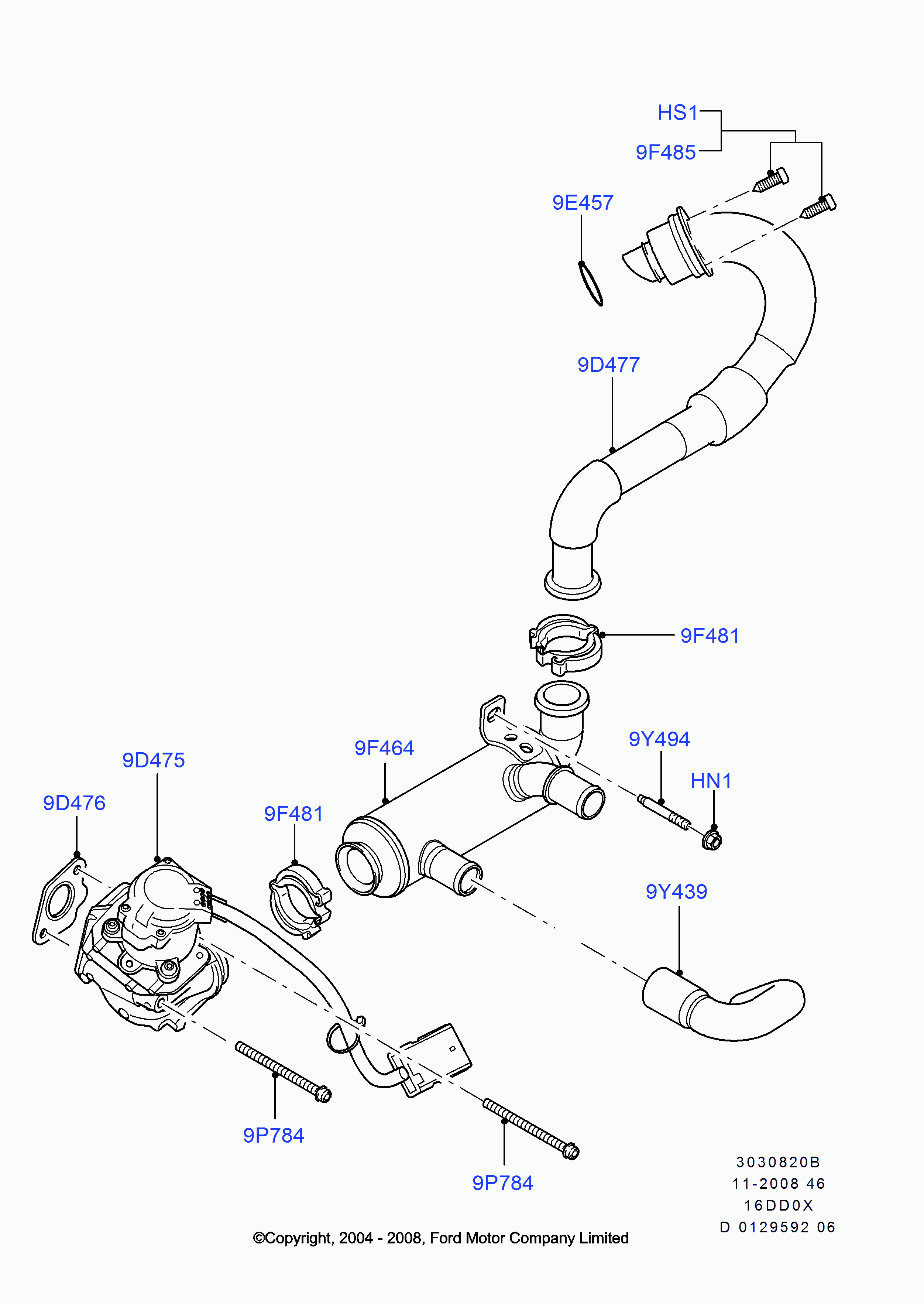 FORD 1 682 737 - Venttiili, pakokaasun kierrätys inparts.fi