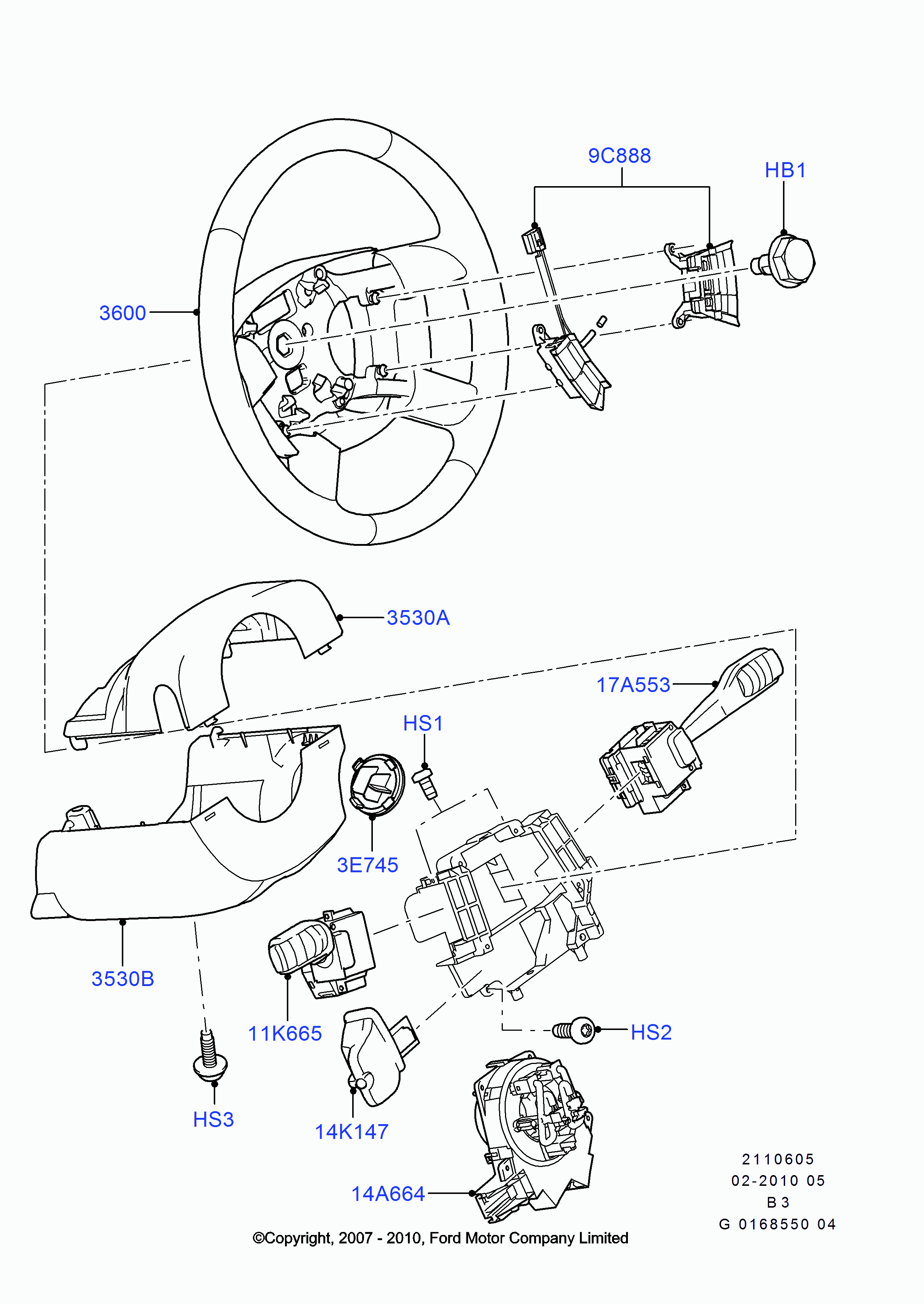 FORD 1362588 - Kytkin, ohjausakseli inparts.fi