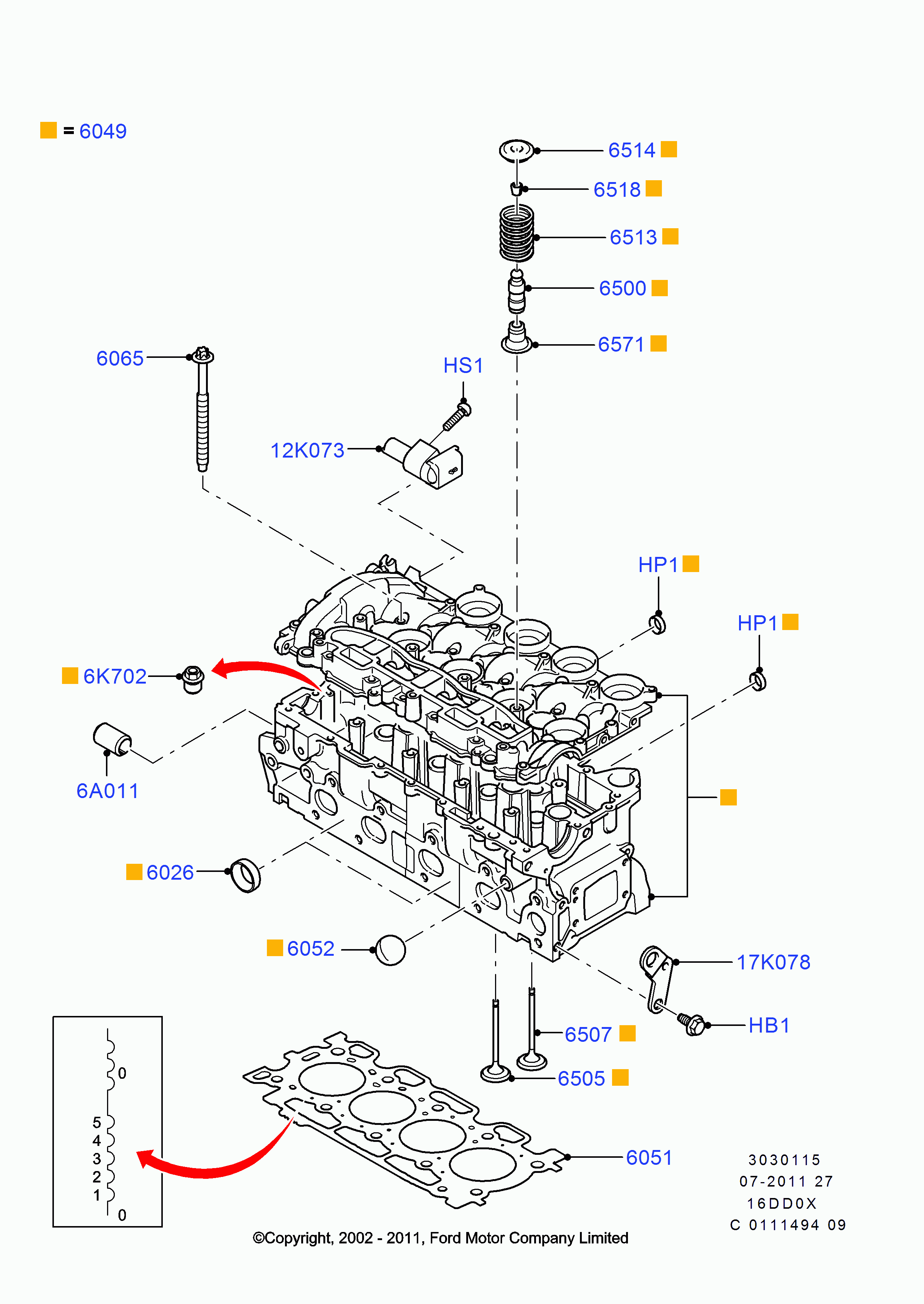 FORD 1 229 886 - Tiiviste, venttiilivarsi inparts.fi