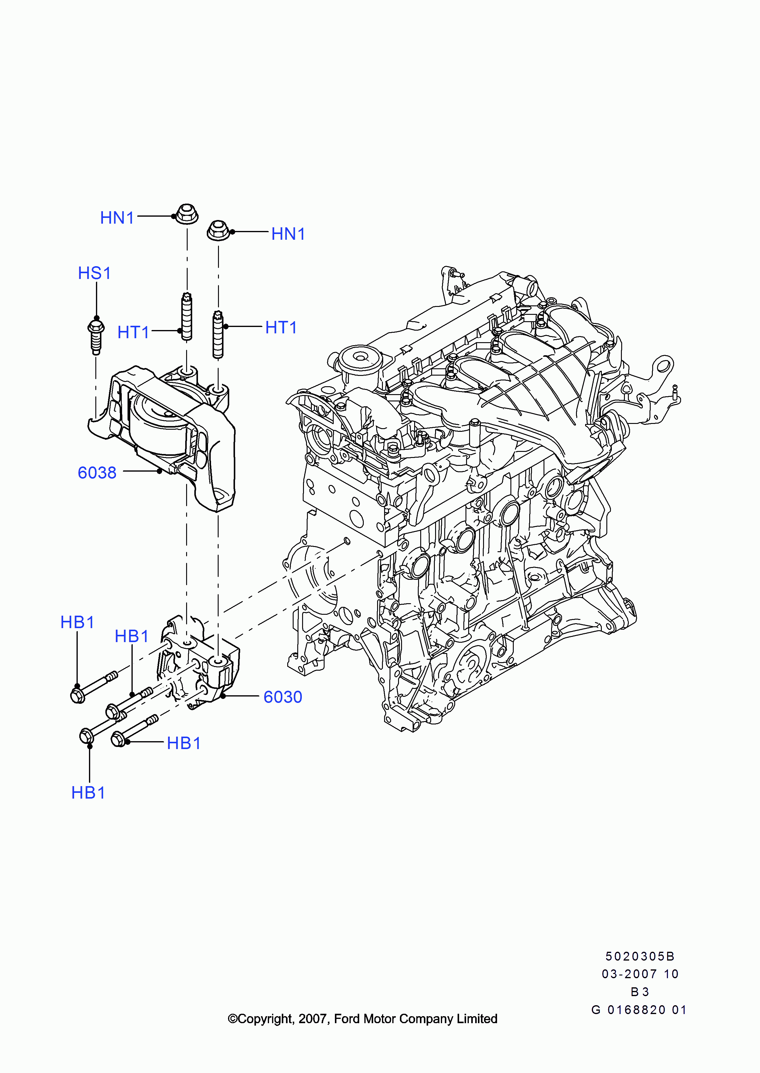 FORD 1 857 733 - Moottorin tuki inparts.fi