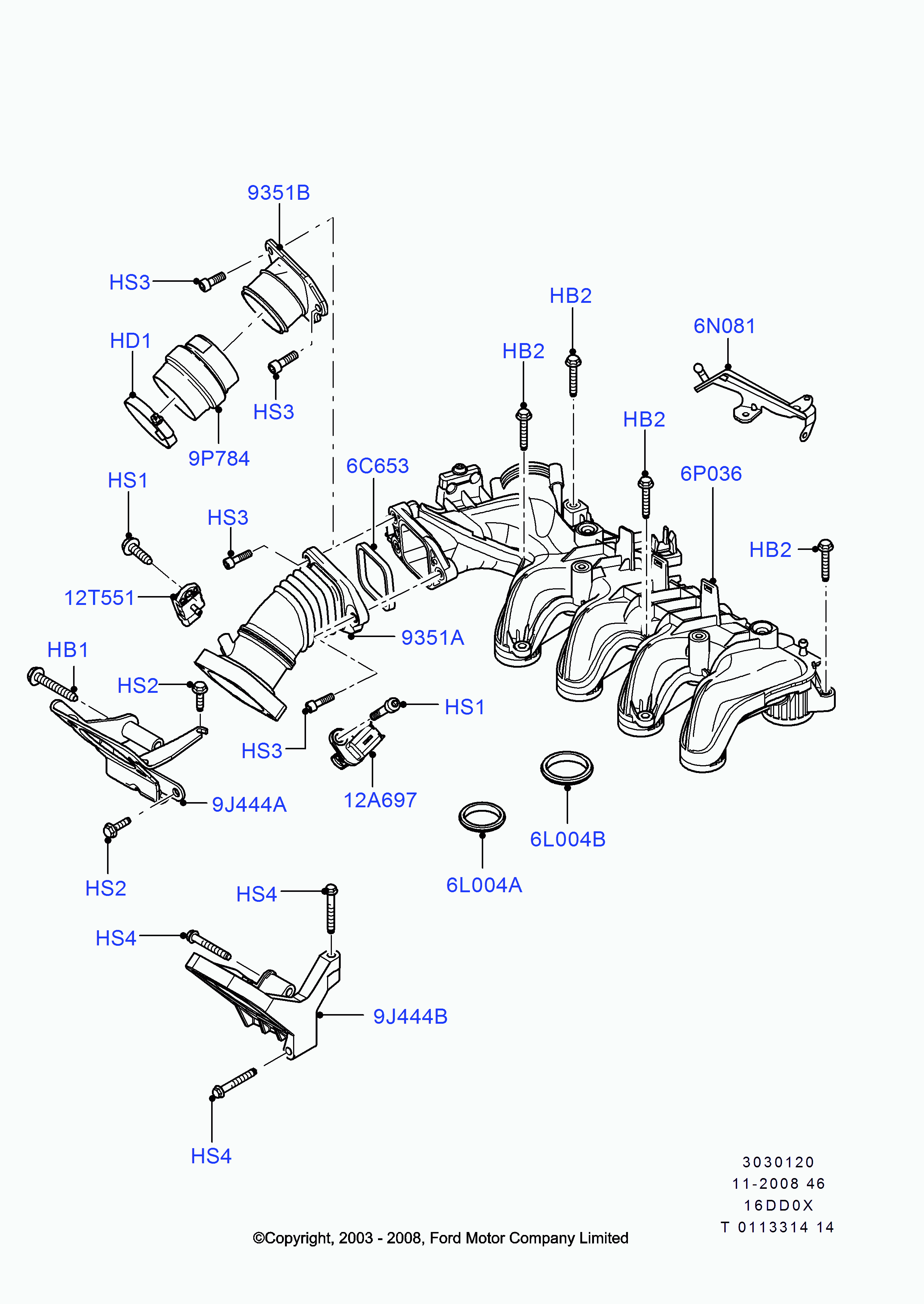 FORD 1 468 879 - Tunnistin, ahtopaine inparts.fi