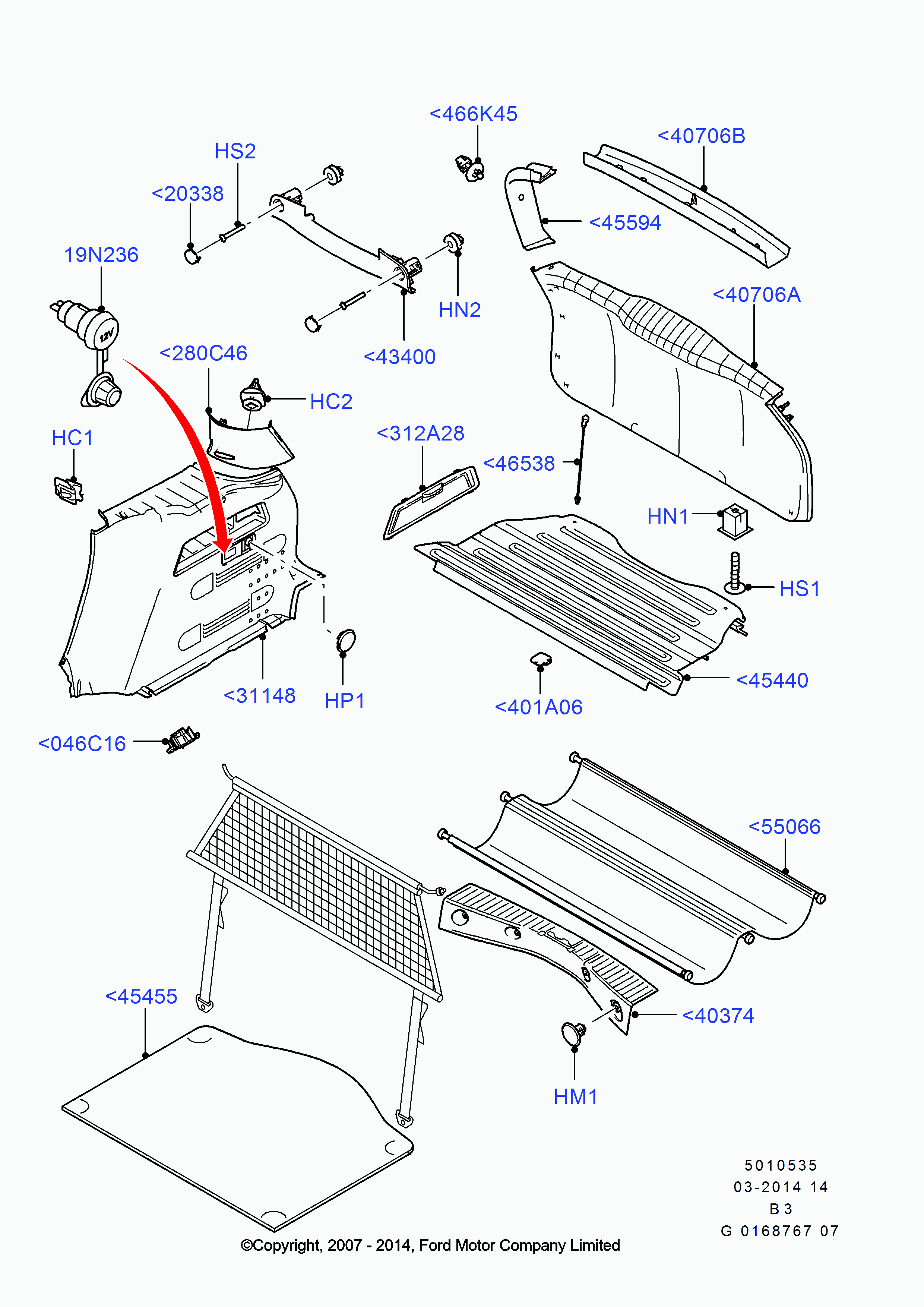 FORD 1354124 - Suoja / koristelista inparts.fi