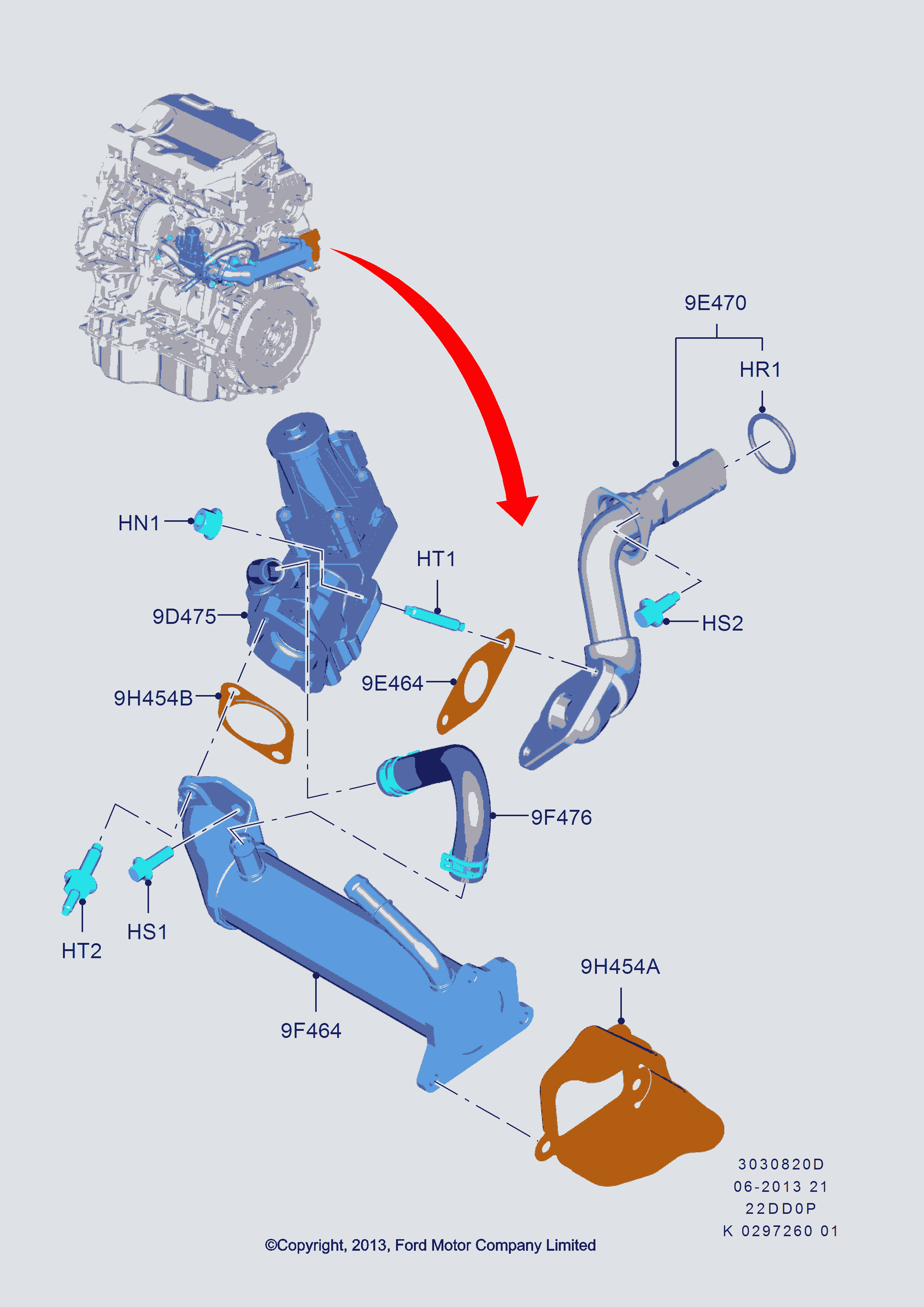 FORD 1807897 - Jäähdytin,pakokaasukierrätys inparts.fi