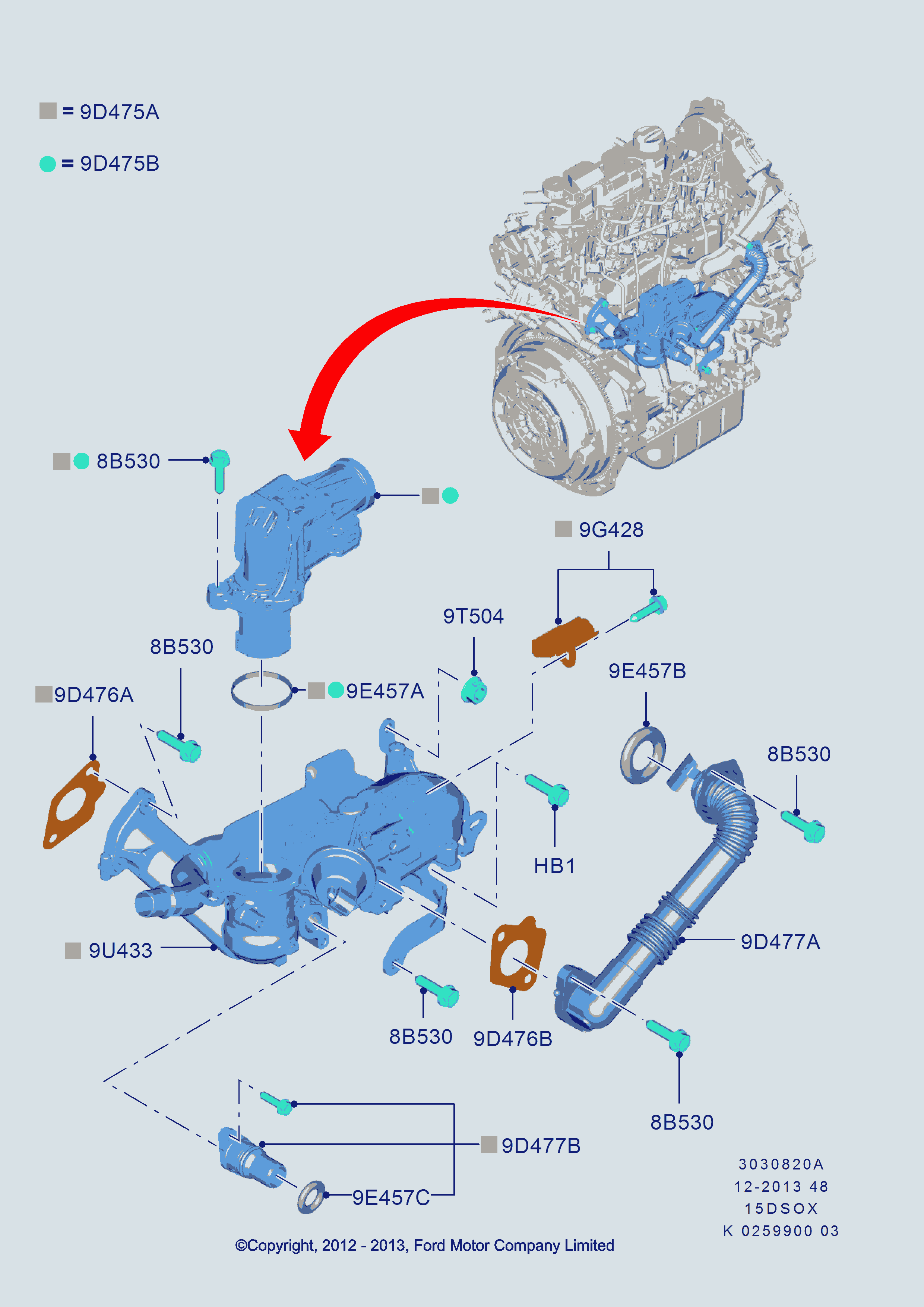 FORD 1708004 - Venttiili, pakokaasun kierrätys inparts.fi