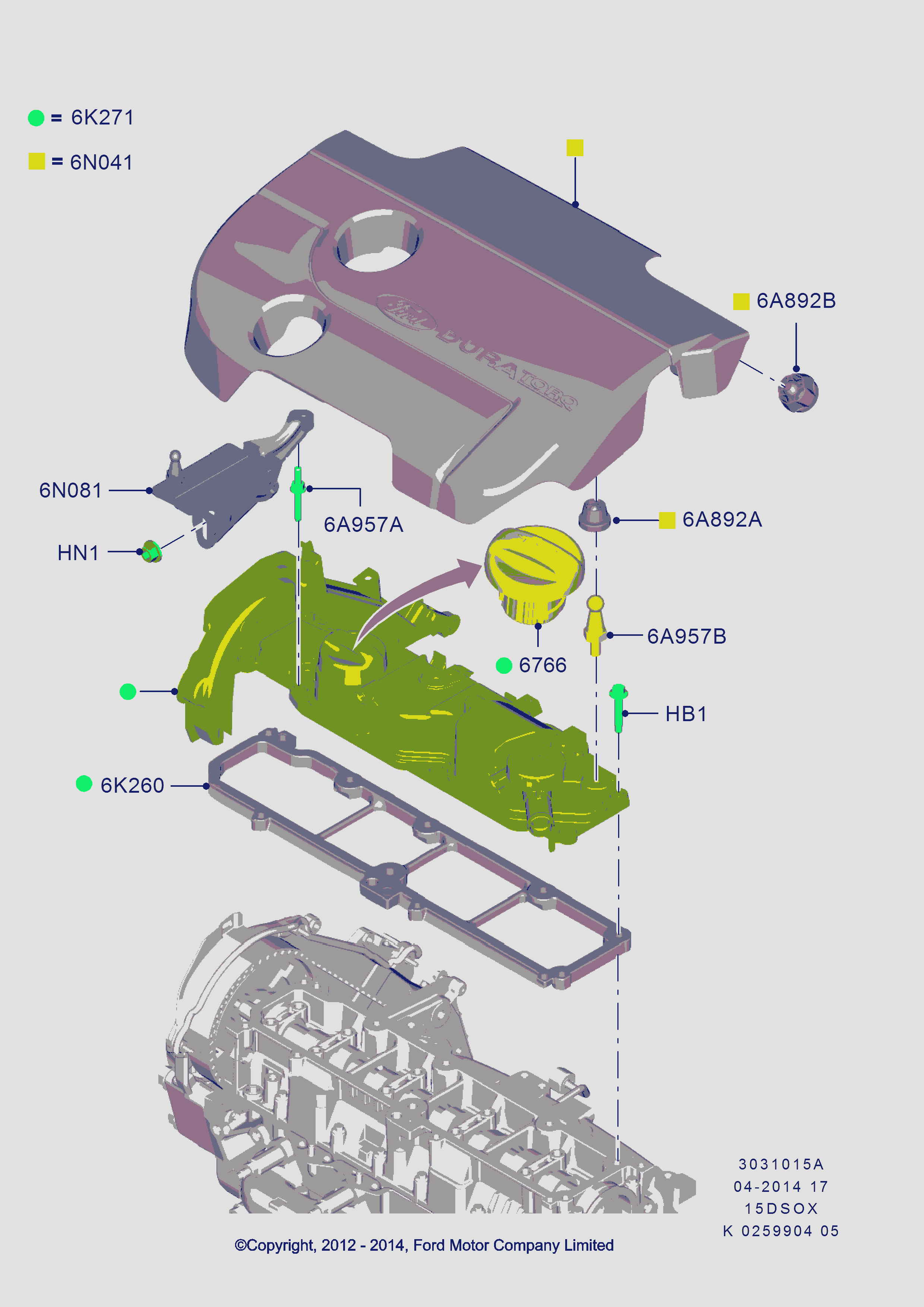 FORD 1 704 086 - Tiiviste, venttiilikoppa inparts.fi