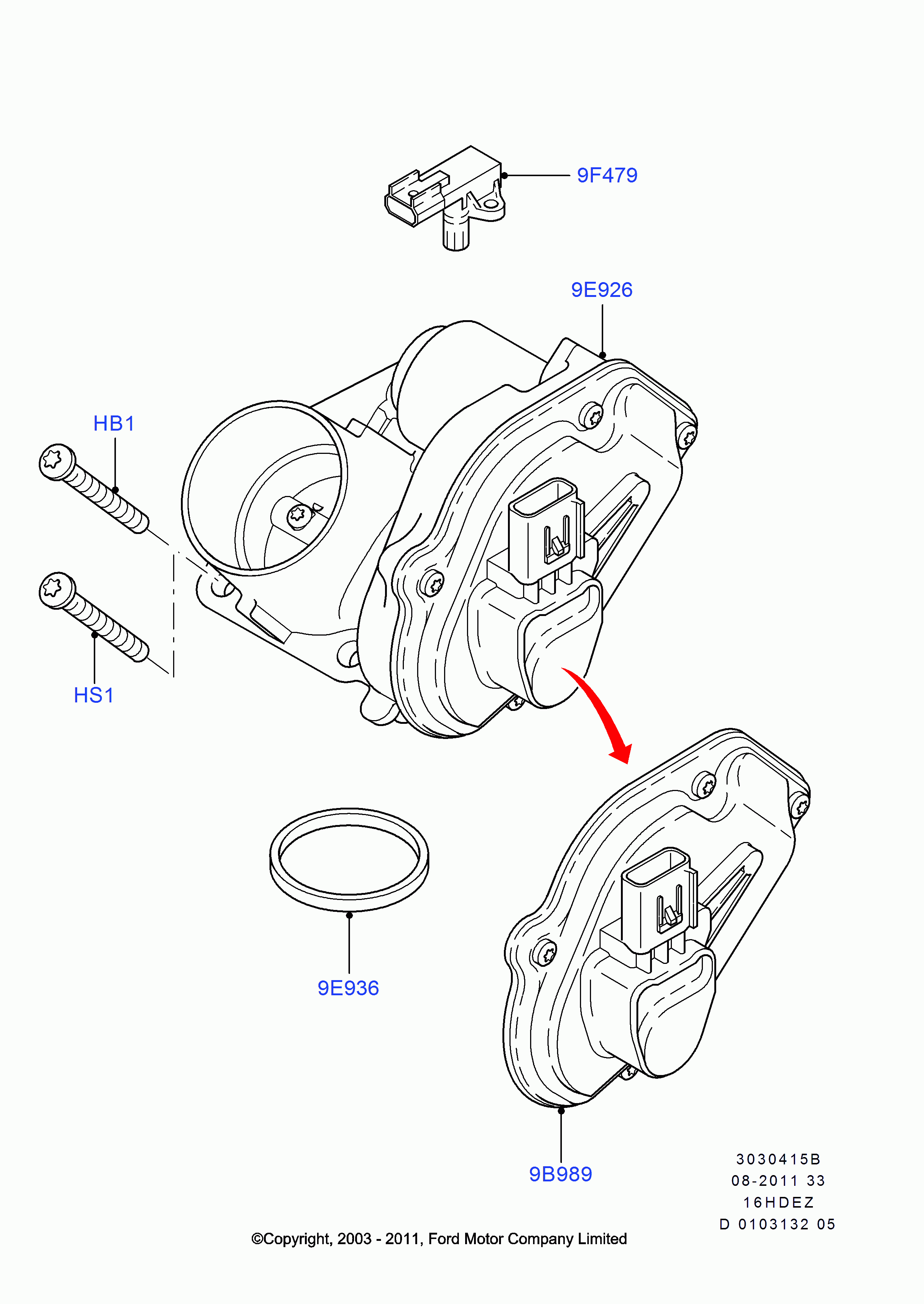 FORD 1639532 - Tunnistin, kaasuläppä inparts.fi