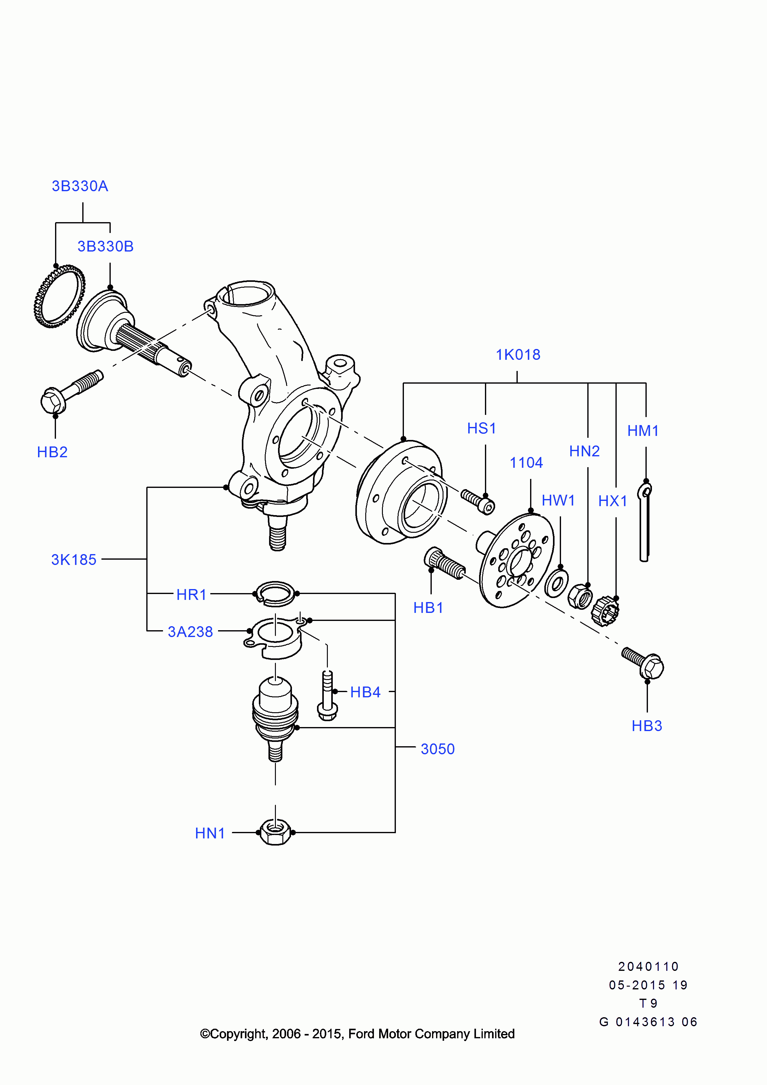 FORD 1383586 - Pyöränlaakerisarja inparts.fi