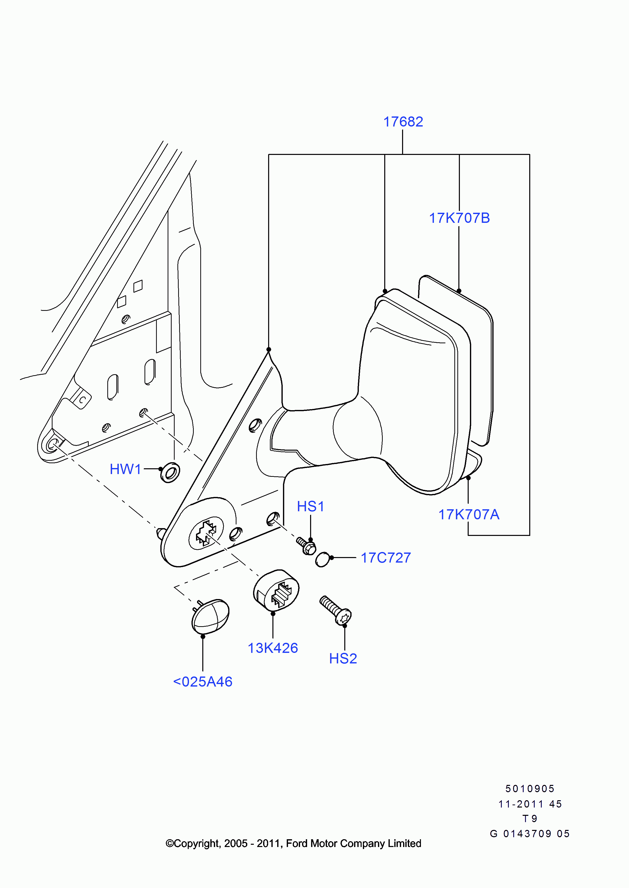 FORD 4458055 - Peililasi, ulkopeili inparts.fi