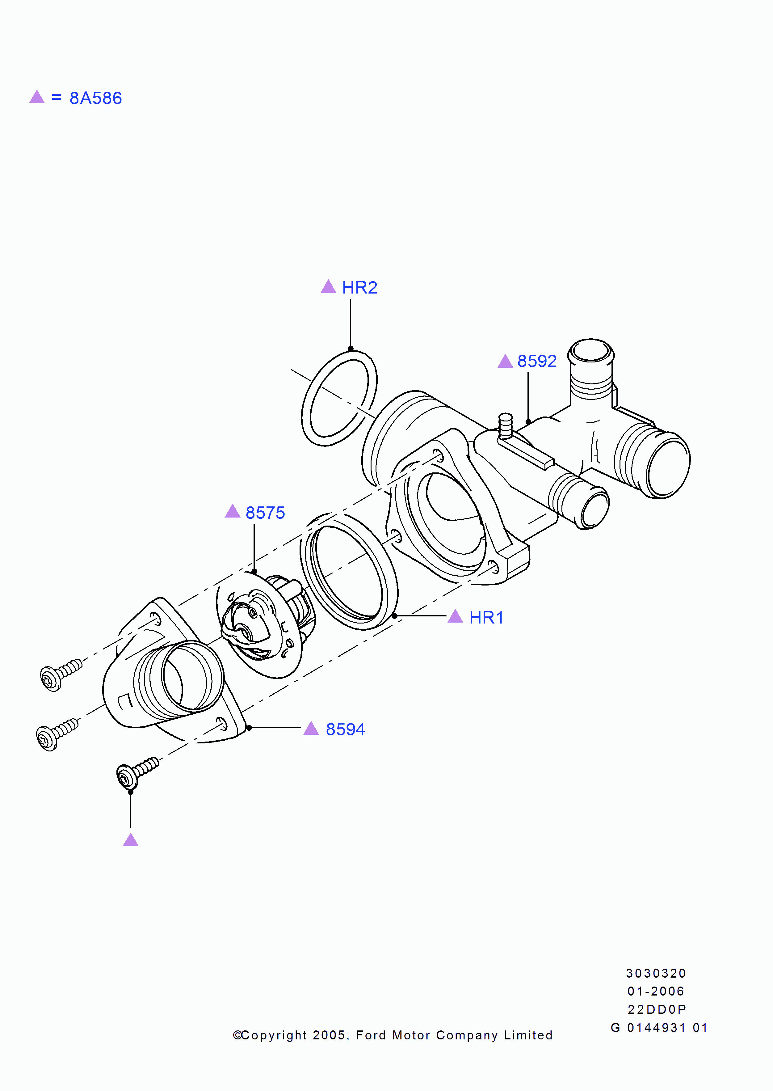 FORD 1372334 - Termostaatti, jäähdytysneste inparts.fi