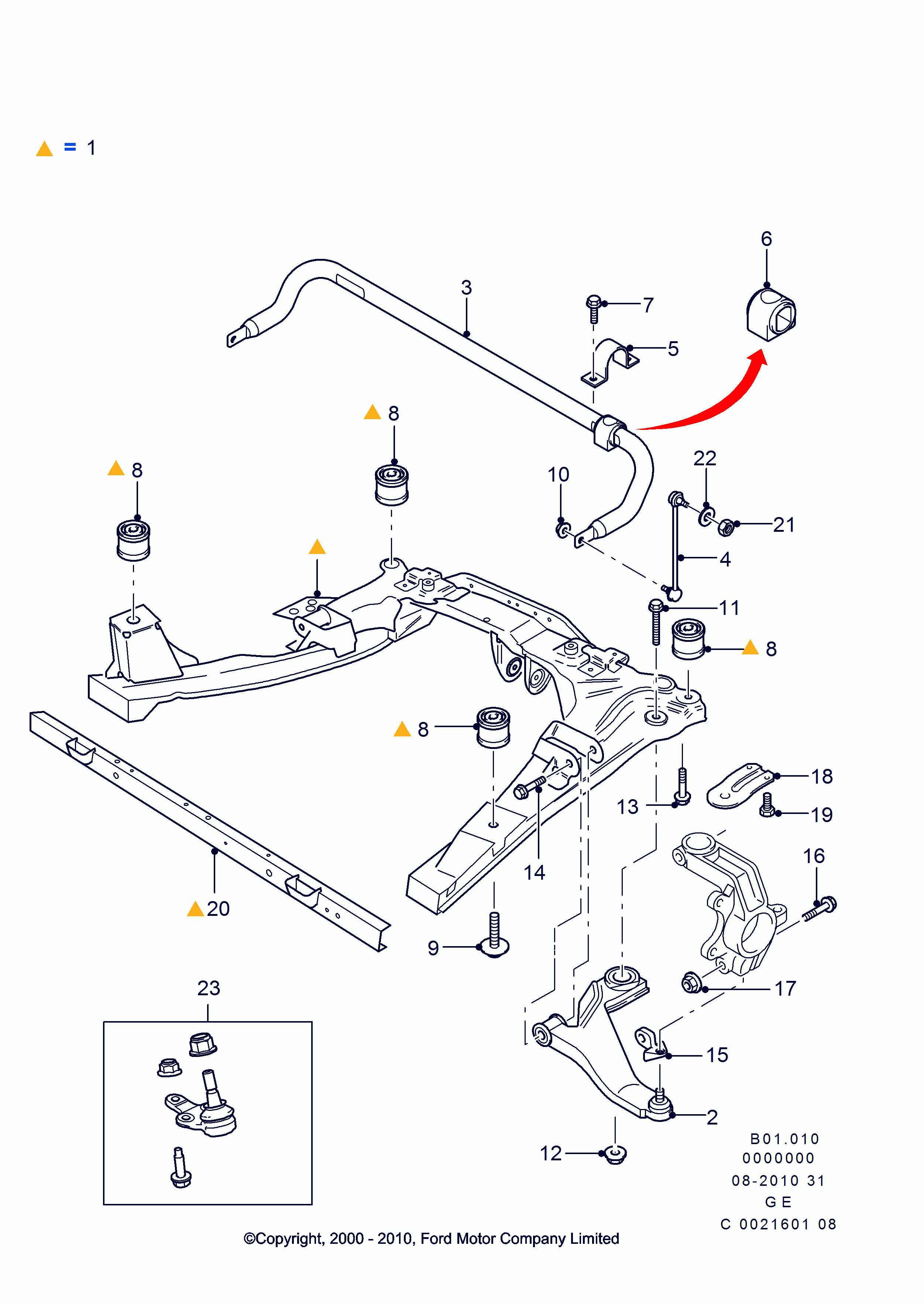 FORD 1522081 - Tukivarsi, pyöräntuenta inparts.fi