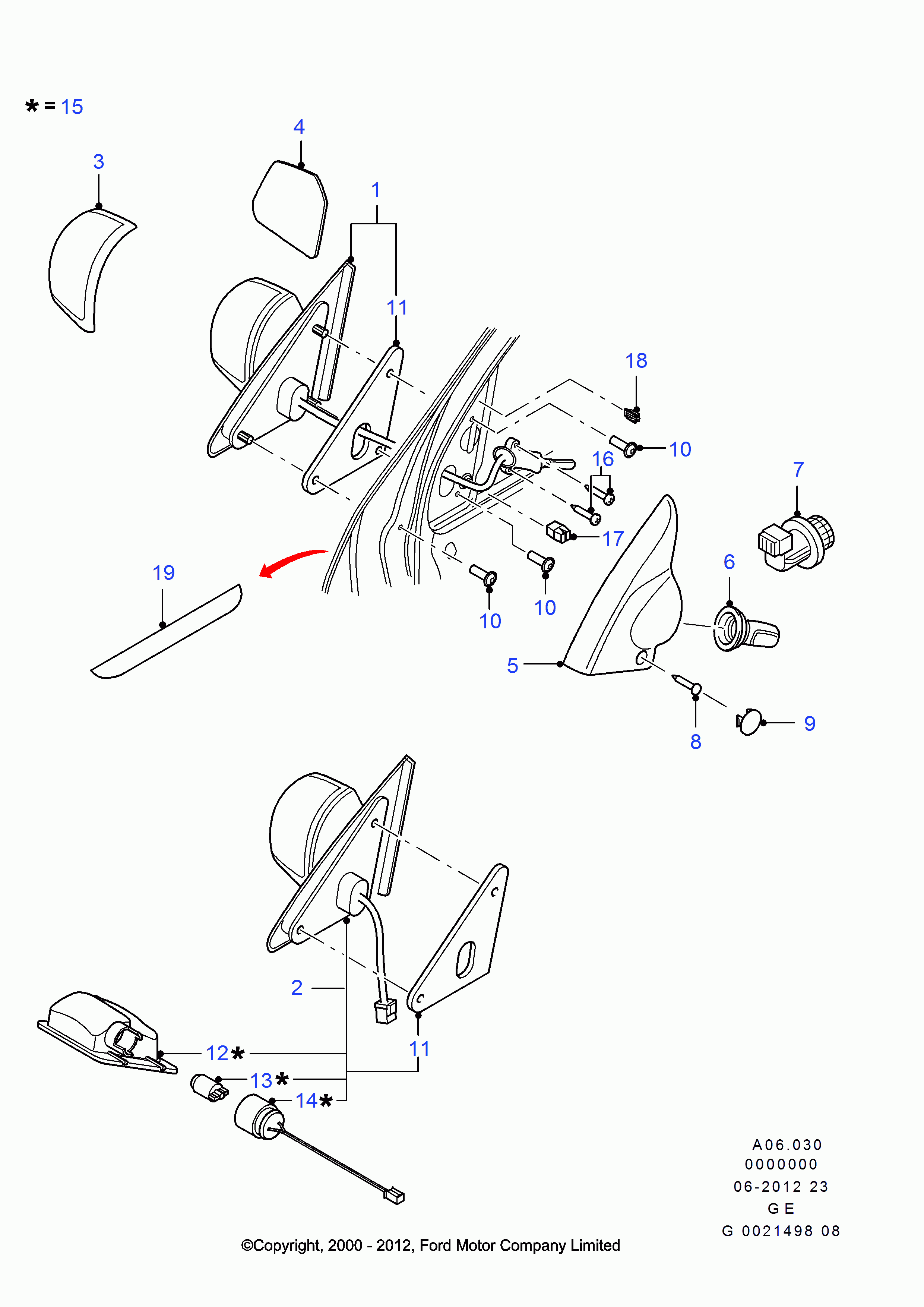 FORD 1 255 896 - Peililasi, ulkopeili inparts.fi