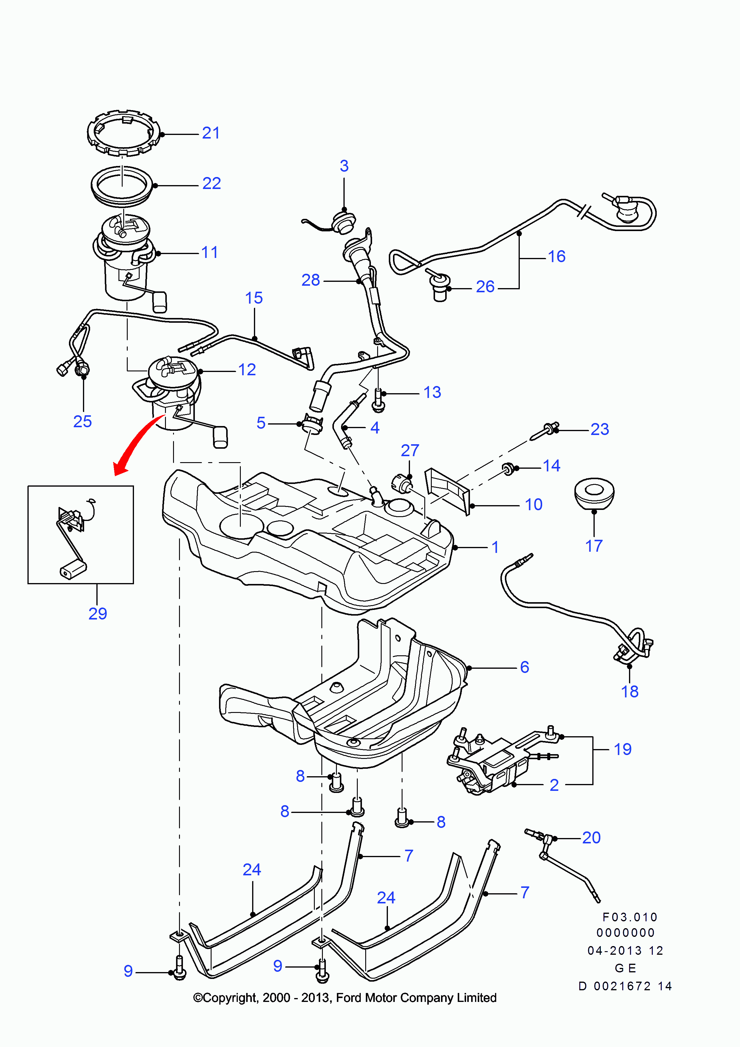 FORD 1375223 - Polttoaineen syöttömoduuli inparts.fi