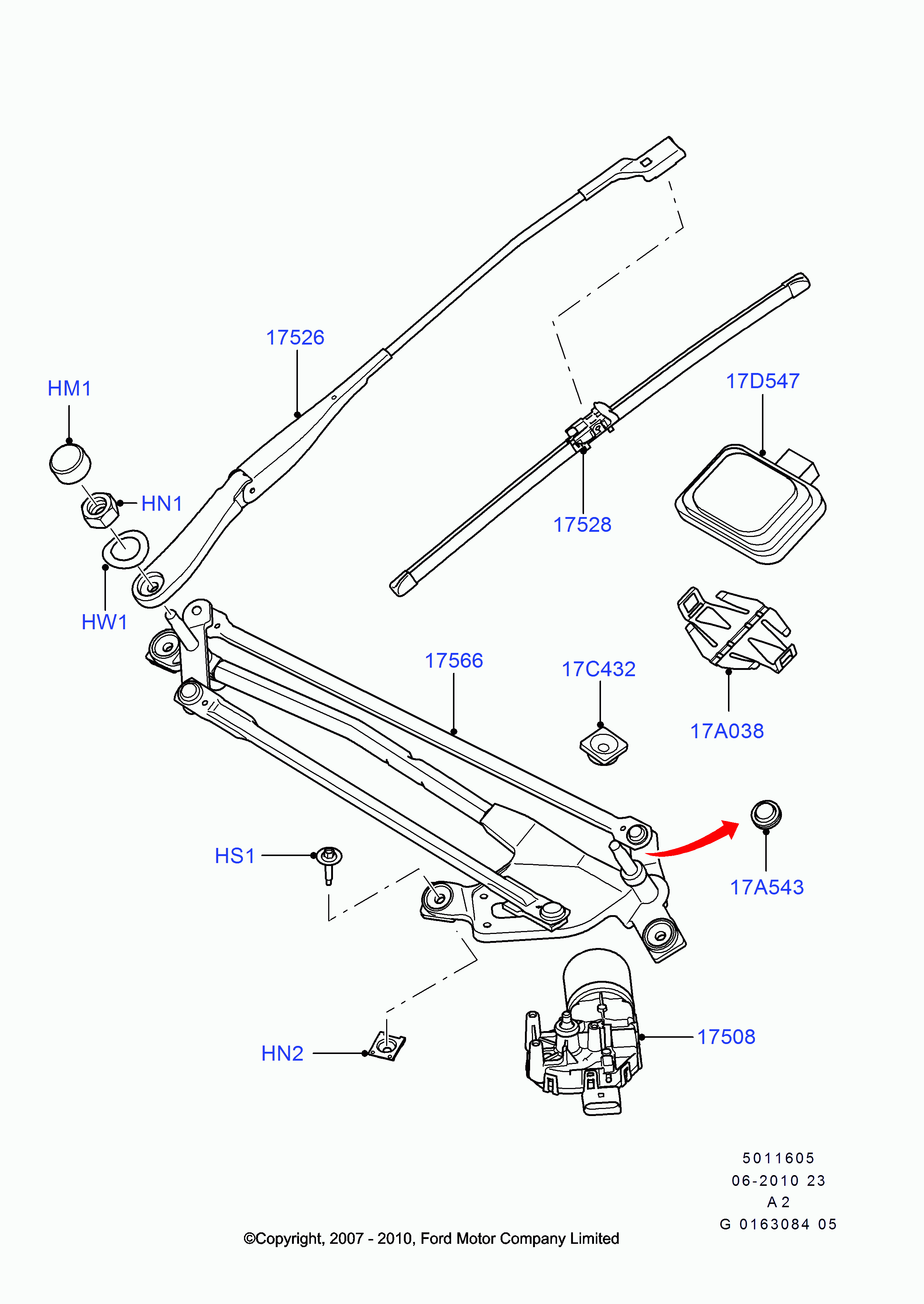 FORD 1537084 - Pyyhkijänsulka inparts.fi